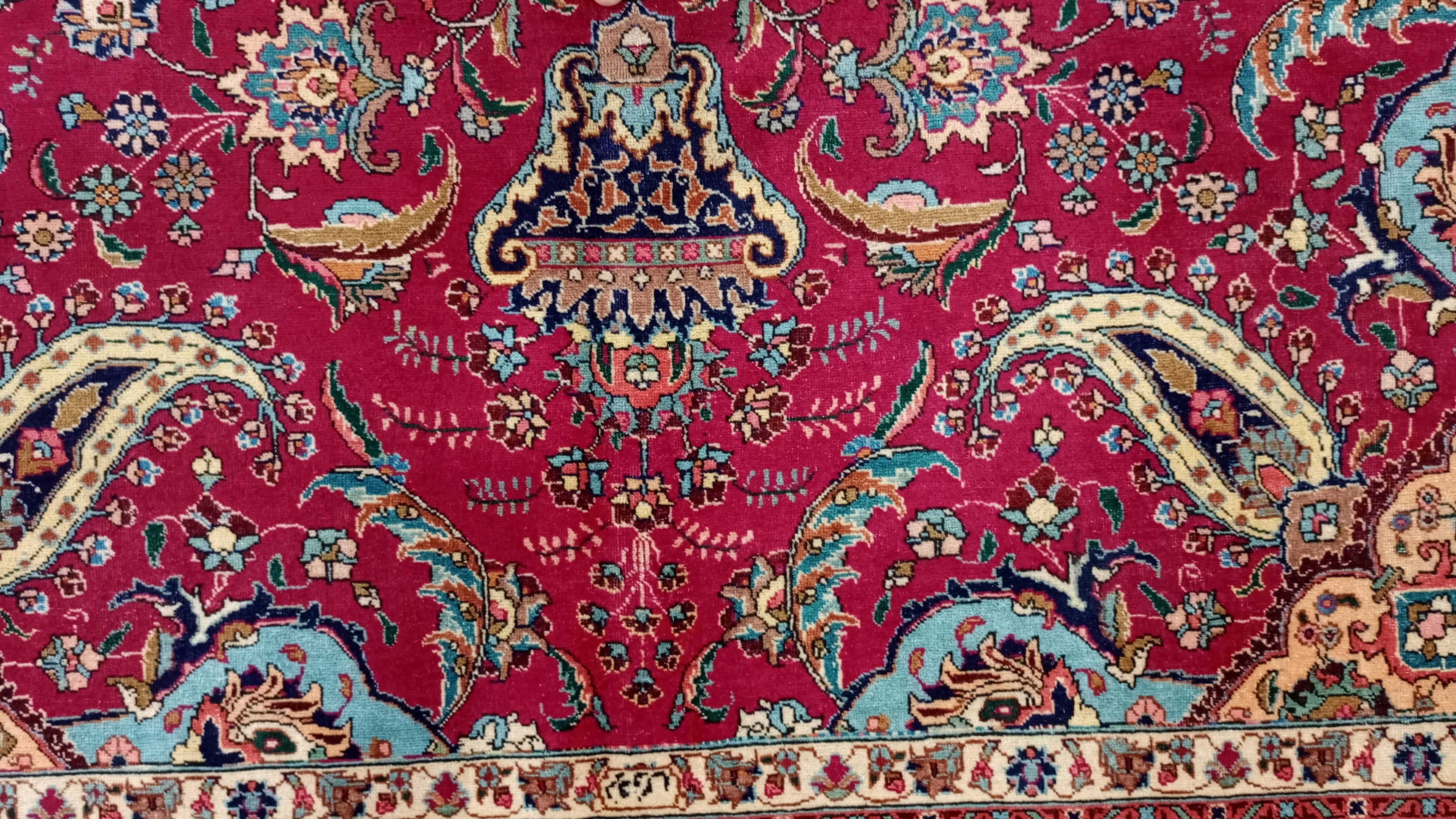 12' x 9' Ft. Authentic Vintage Persian Tabriz Hand Knotted Wool Area Rug - BR3138