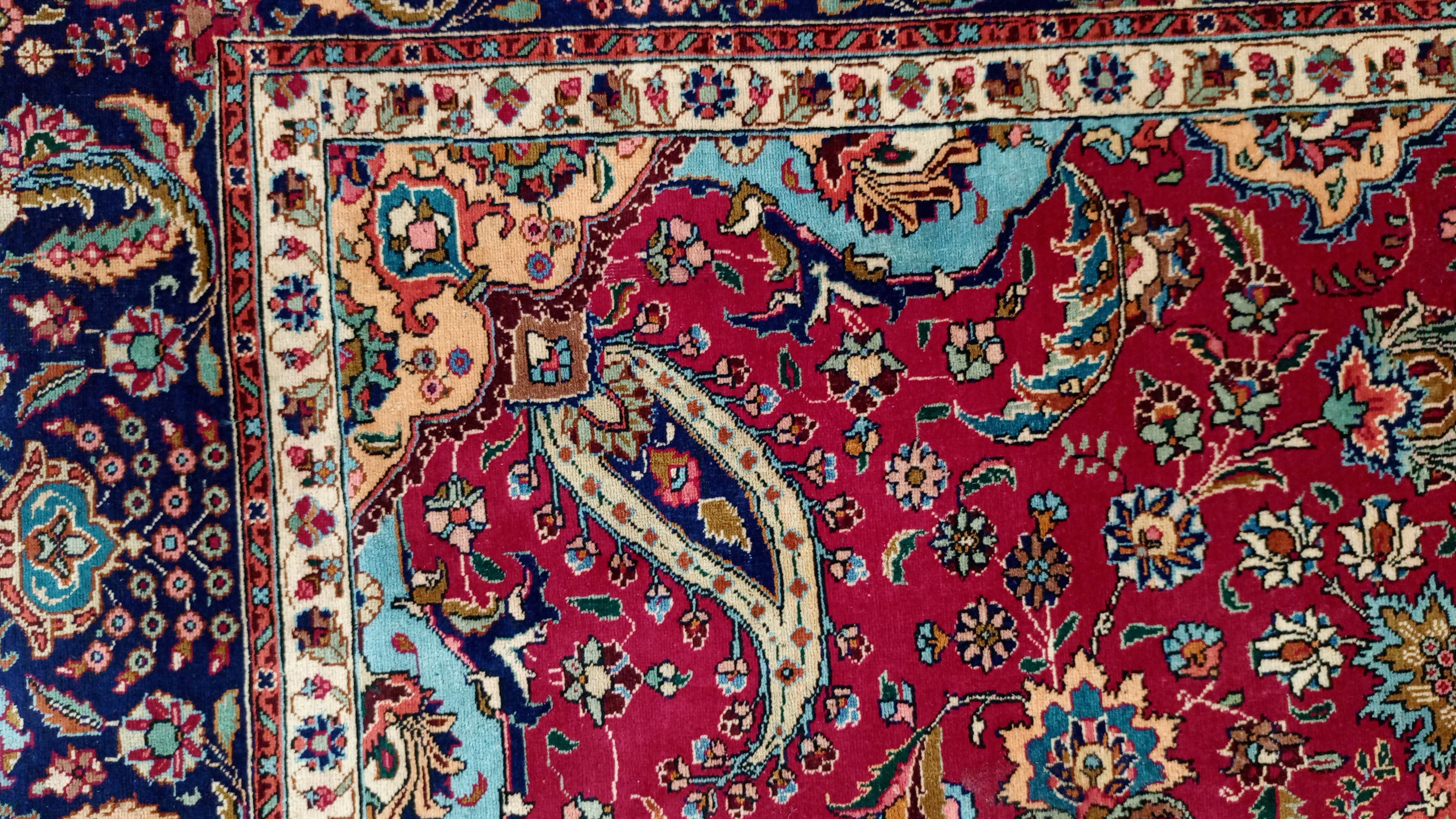 12' x 9' Ft. Authentic Vintage Persian Tabriz Hand Knotted Wool Area Rug - BR3138