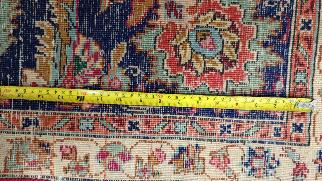 12' x 9' Ft. Authentic Vintage Persian Tabriz Hand Knotted Wool Area Rug - BR3138