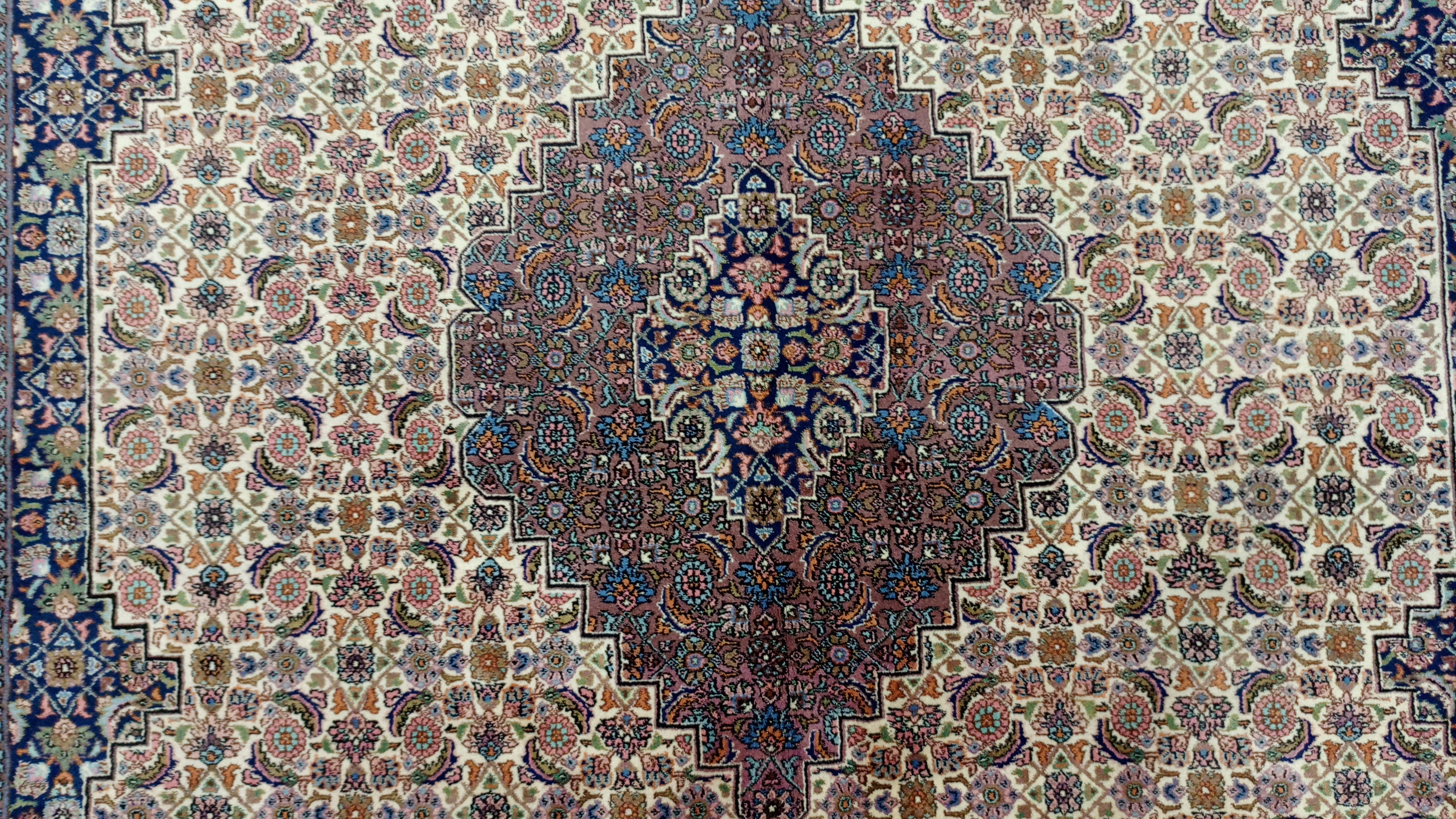 12' x 8' Authentic Vintage Persian Moud Mahi Hand Knotted Wool Area Rug - BR3139