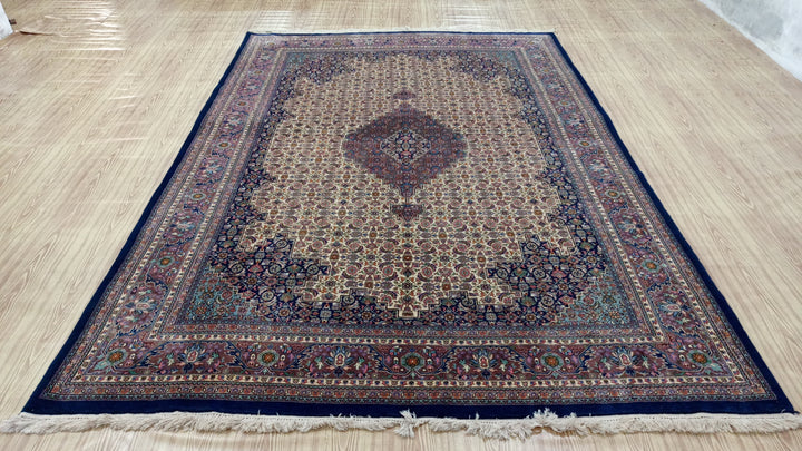 12' x 8' Authentic Vintage Persian Moud Mahi Hand Knotted Wool Area Rug - BR3139