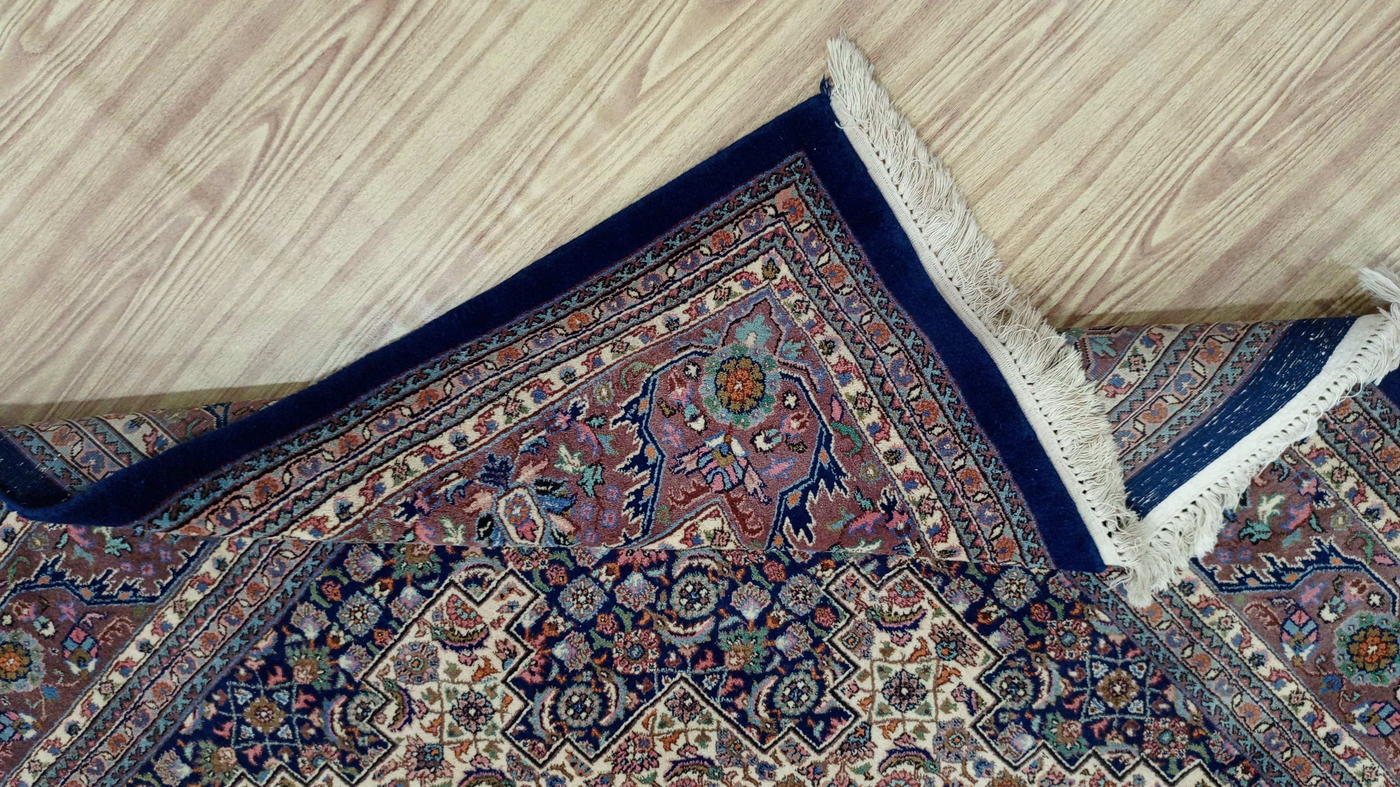 12' x 8' Authentic Vintage Persian Moud Mahi Hand Knotted Wool Area Rug - BR3139