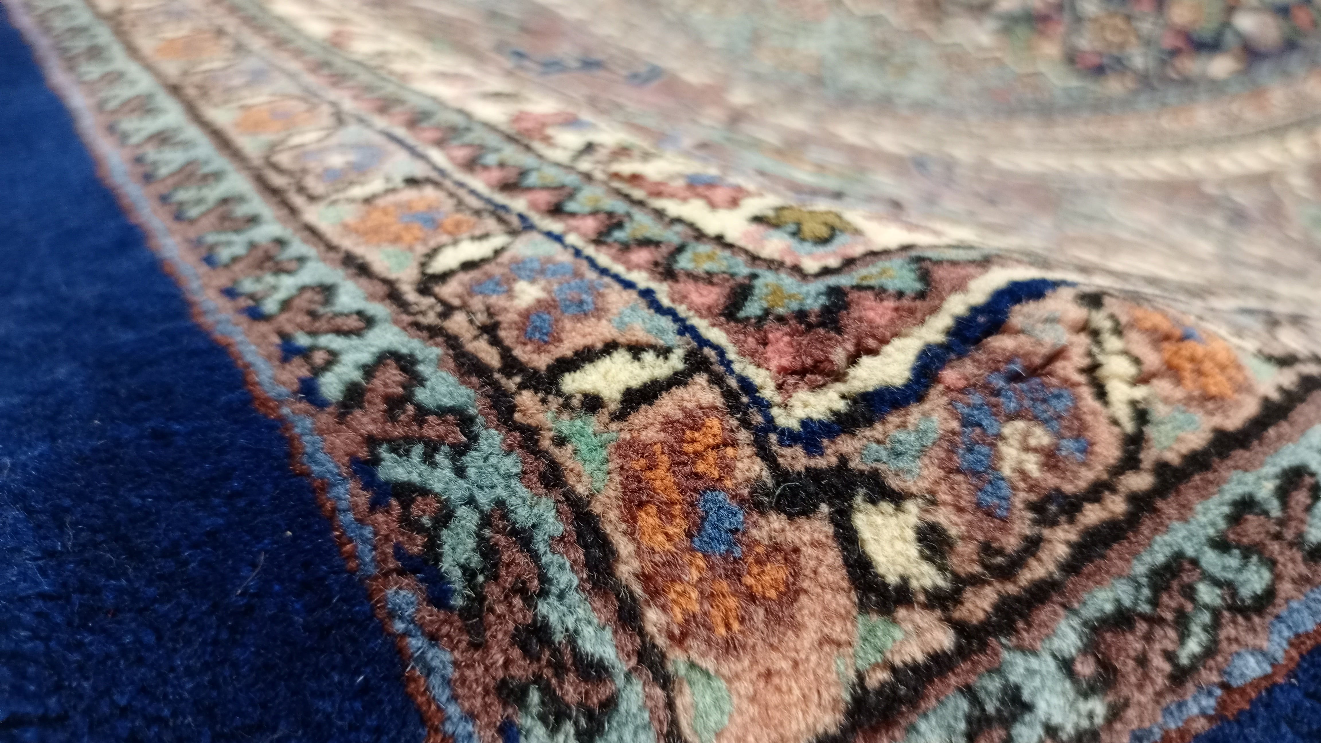 12' x 8' Authentic Vintage Persian Moud Mahi Hand Knotted Wool Area Rug - BR3139