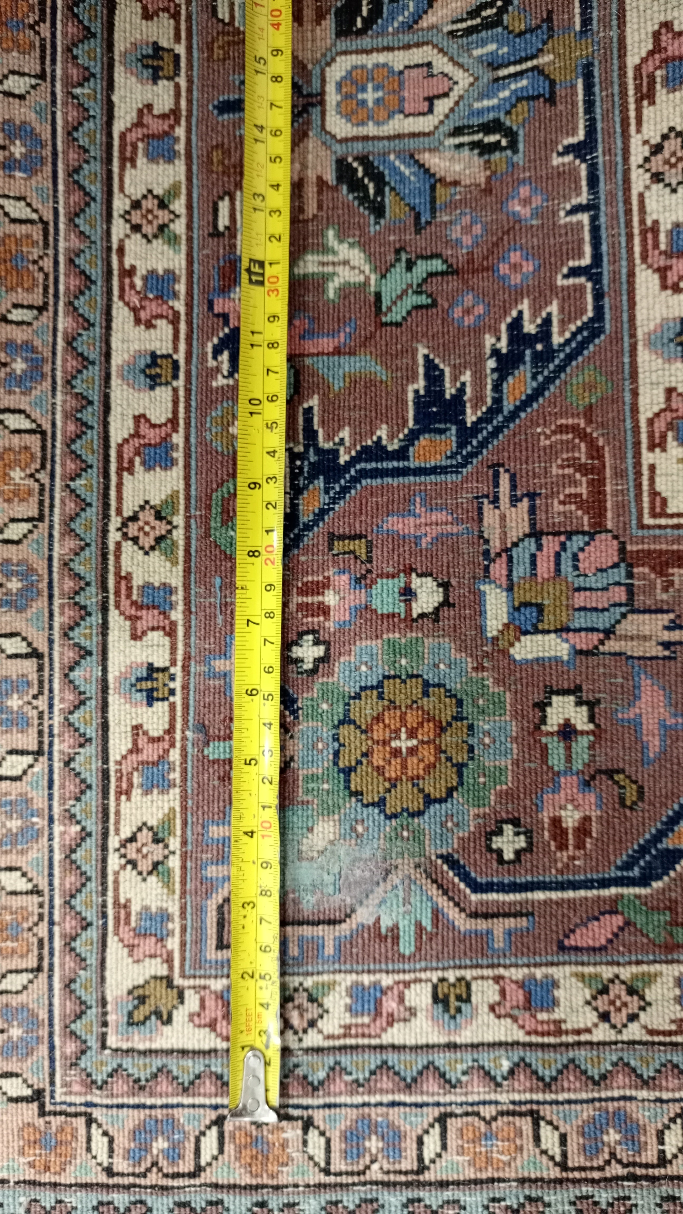 12' x 8' Authentic Vintage Persian Moud Mahi Hand Knotted Wool Area Rug - BR3139