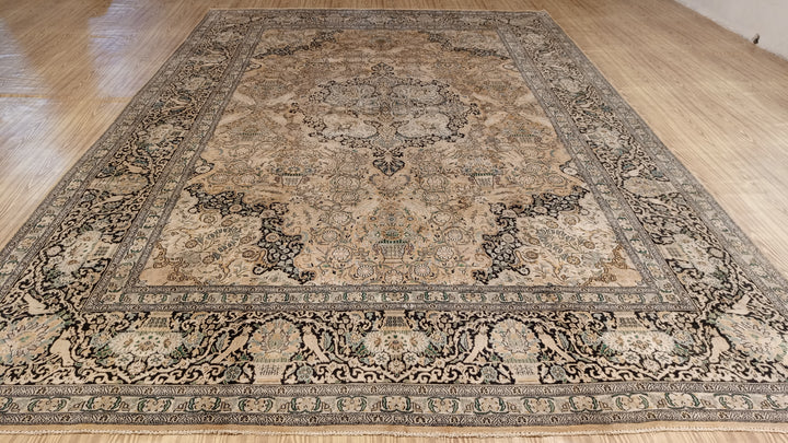 14' x 10' Stunning Authentic Vintage Persian Nain Hand Knotted Wool Area Rug - BR3141