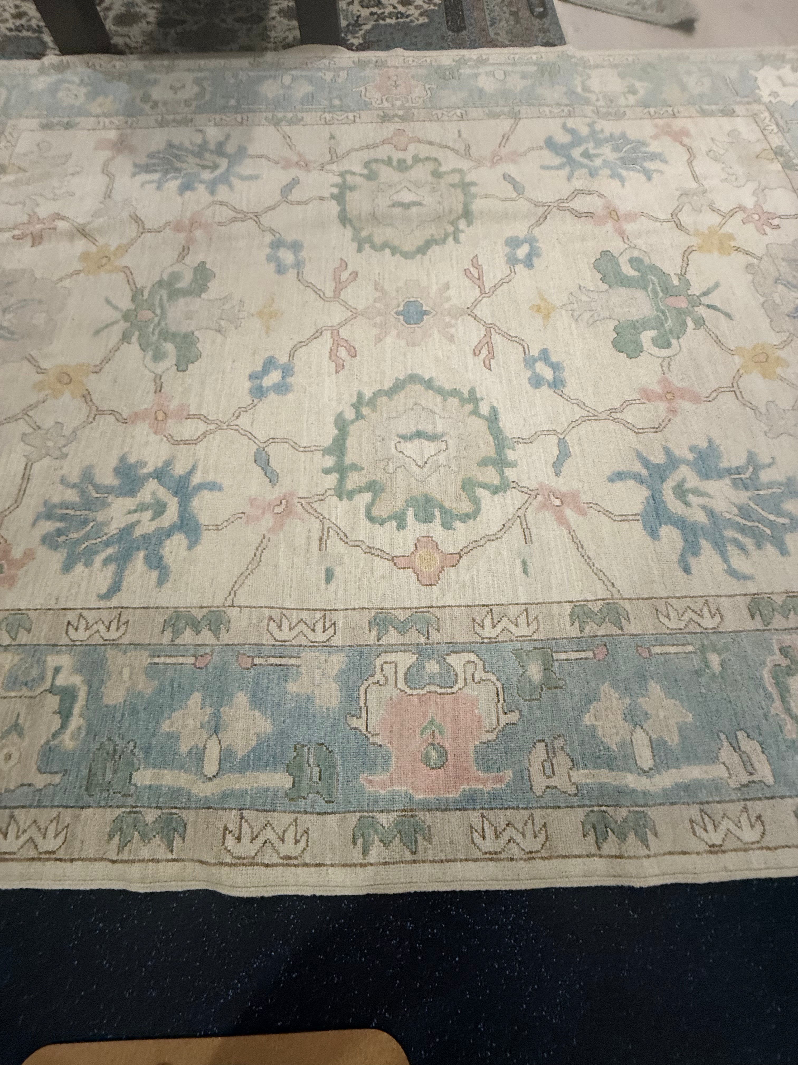 9’x11’ Ft. Turkish Bohemian Oushak Contemporary Hand Knotted Wool Area Rug - BR2520