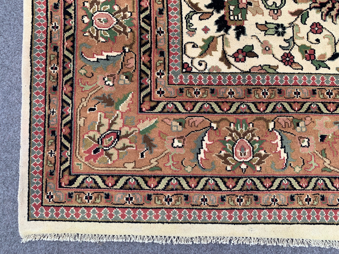 11' x 8' Ft. Authentic Persian Tabreez Hand Knotted Fine Wool Large Area Rug BR2507