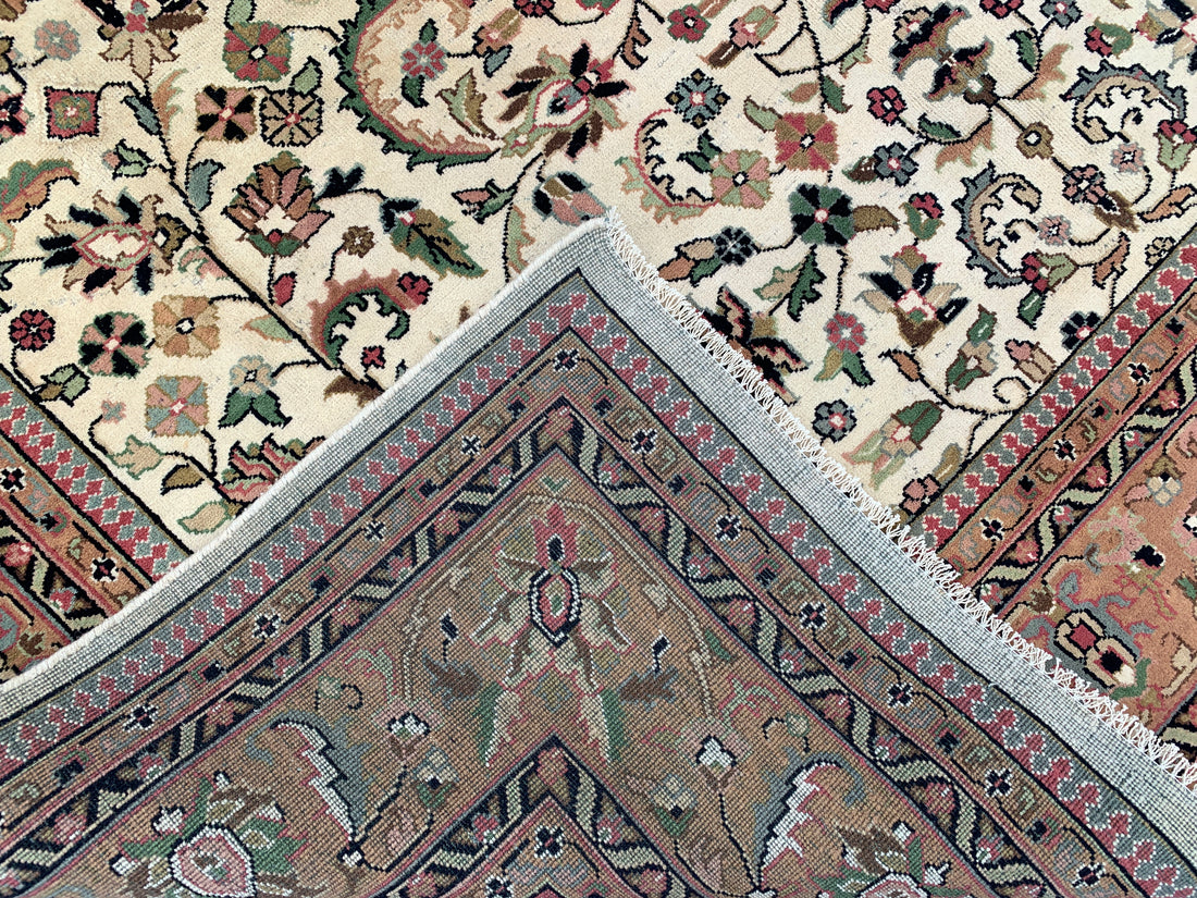 11' x 8' Ft. Authentic Persian Tabreez Hand Knotted Fine Wool Large Area Rug BR2507