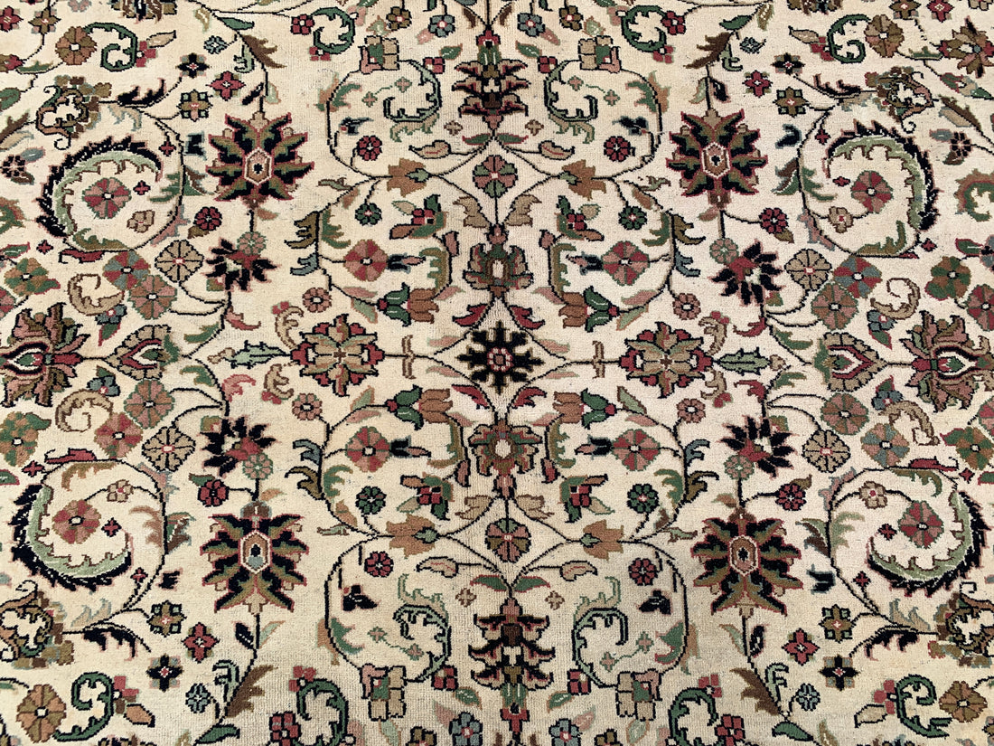 11' x 8' Ft. Authentic Persian Tabreez Hand Knotted Fine Wool Large Area Rug BR2507