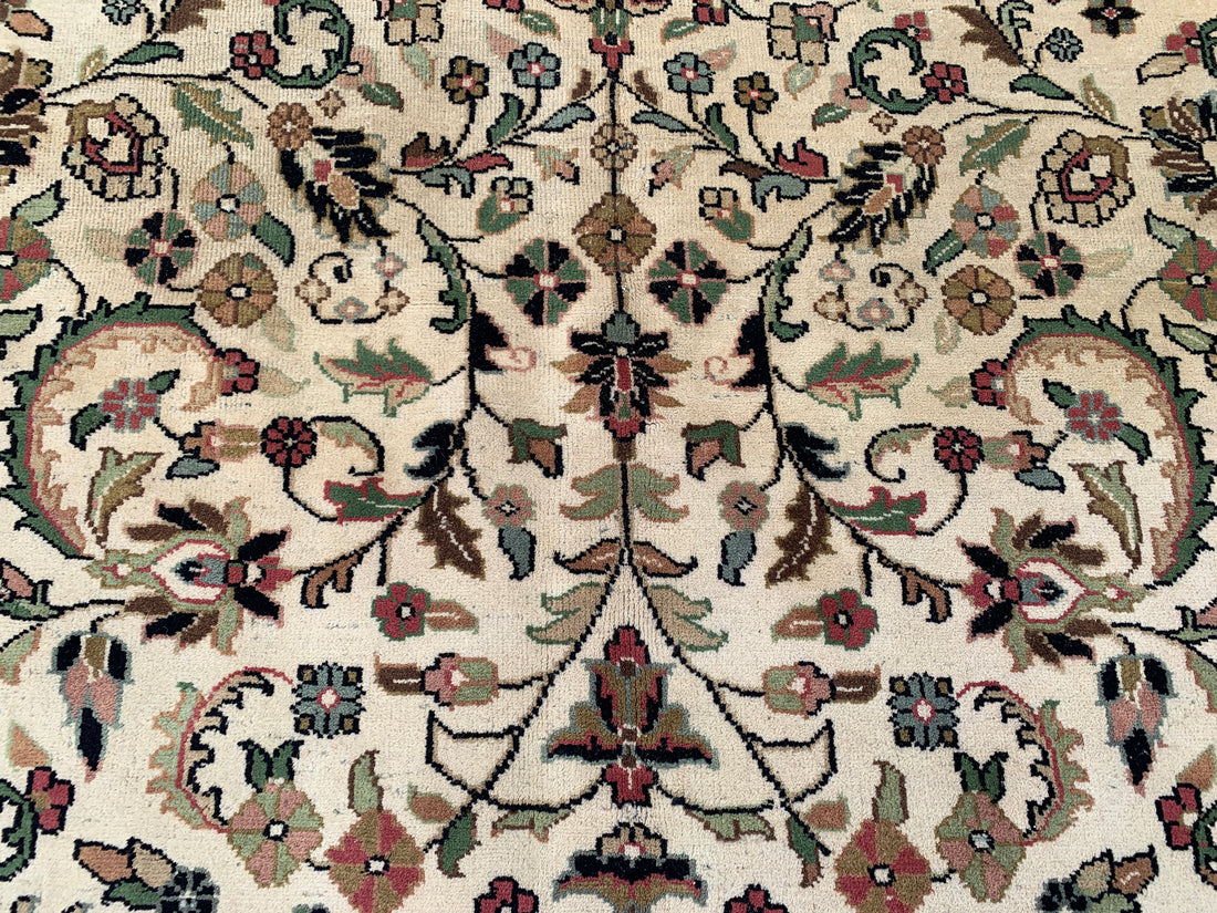 11' x 8' Ft. Authentic Persian Tabreez Hand Knotted Fine Wool Large Area Rug BR2507