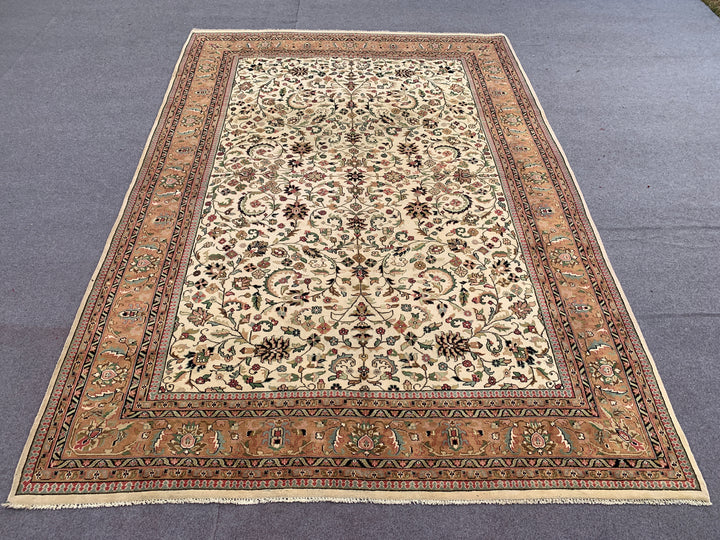 11' x 8' Ft. Authentic Persian Tabreez Hand Knotted Fine Wool Large Area Rug BR2507