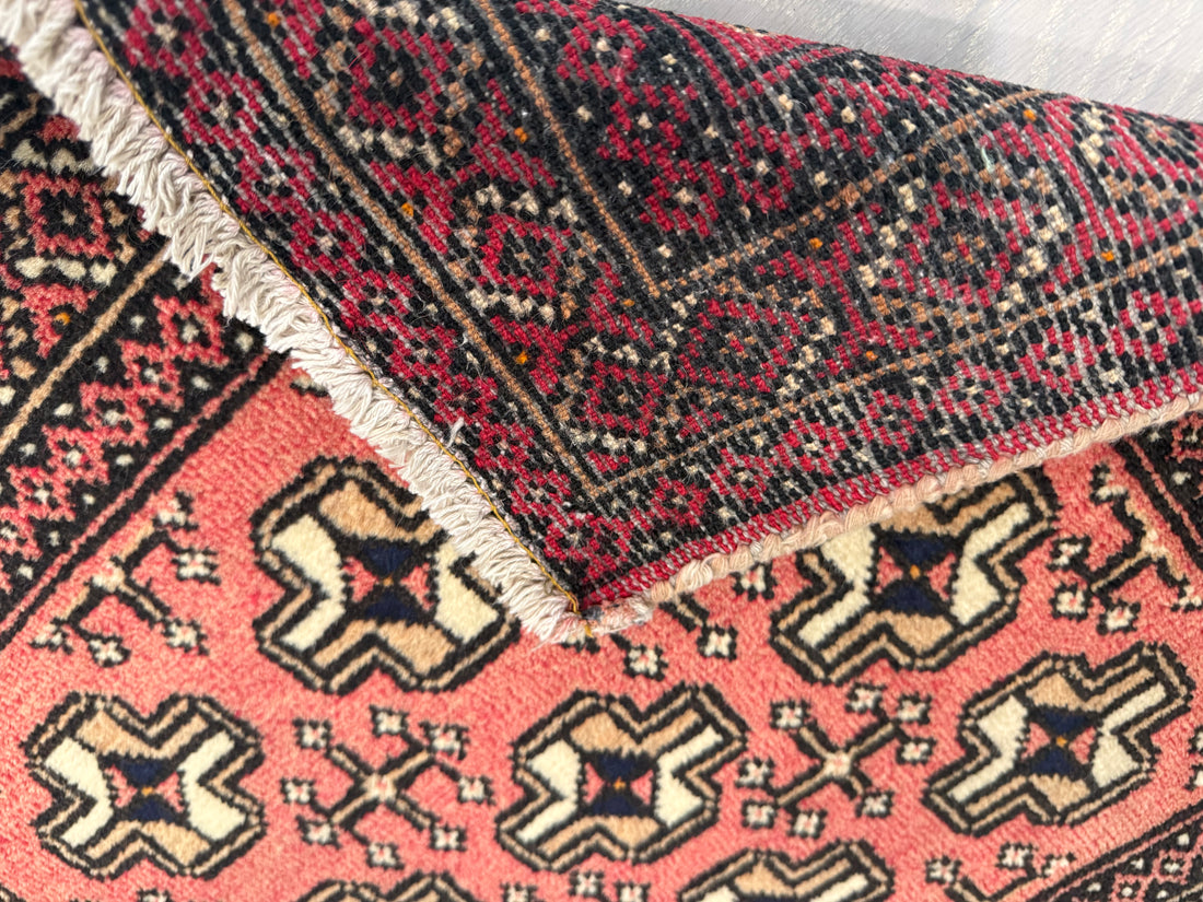 3' x 2’ Foot Authentic Vintage Persian Turkmen Sara Hand Knotted Wool Small Rug – BR2523