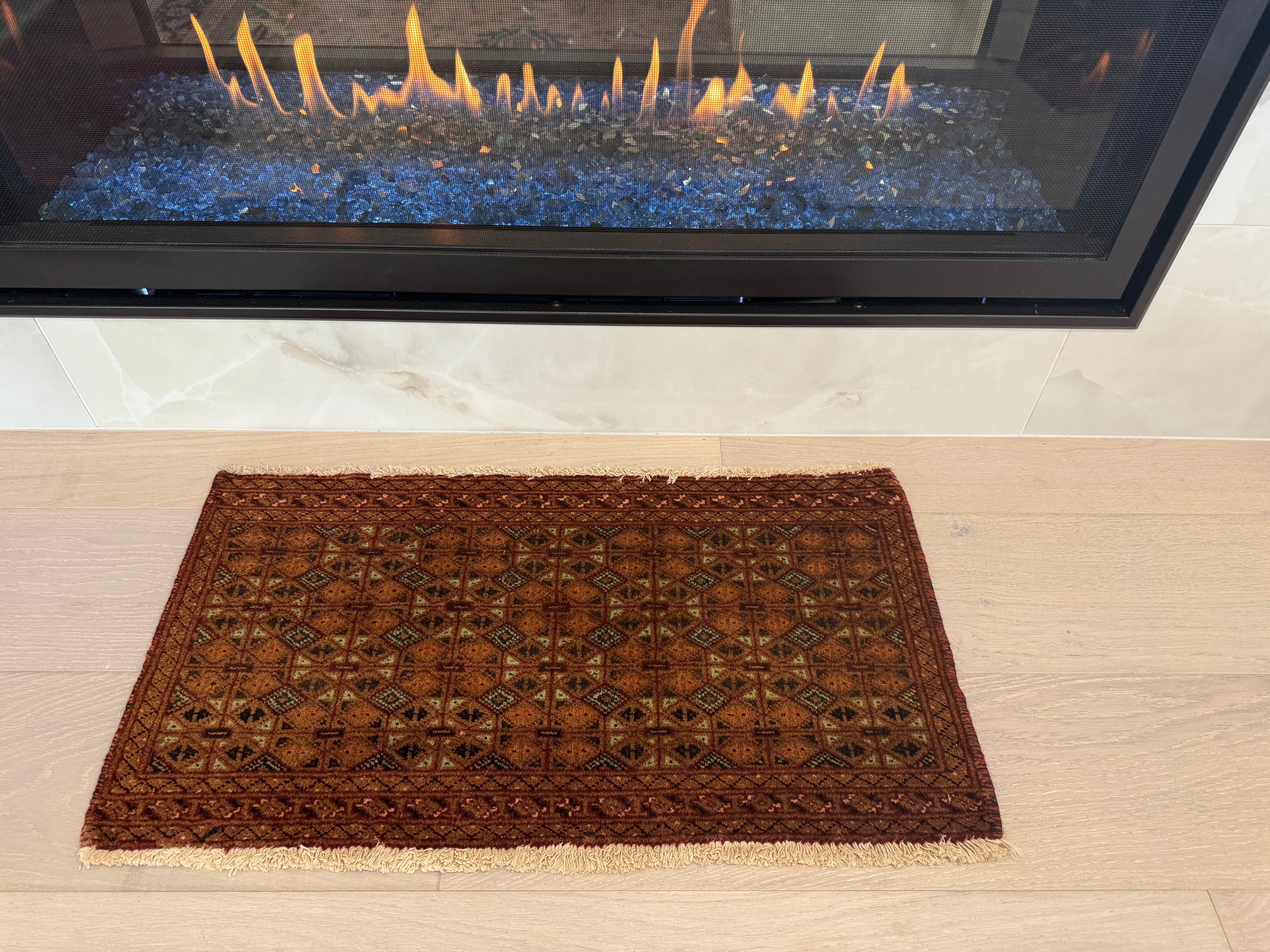 3' x 2’ Foot Authentic Vintage Persian Turkmen Sara Hand Knotted Wool Small Rug – BR2525