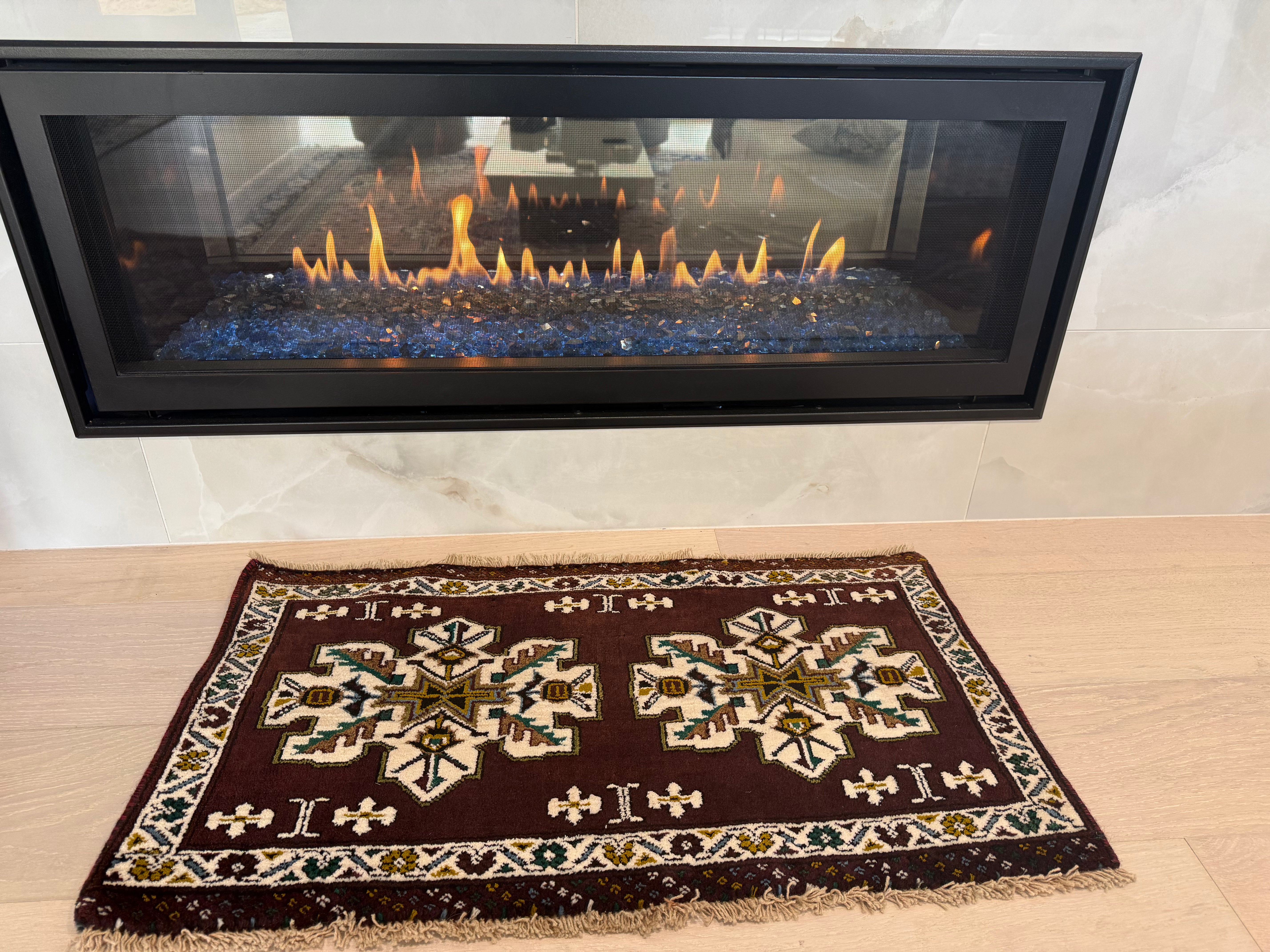 3' x 2’ Foot Authentic Vintage Persian Turkmen Sara Hand Knotted Wool Small Rug – BR2528