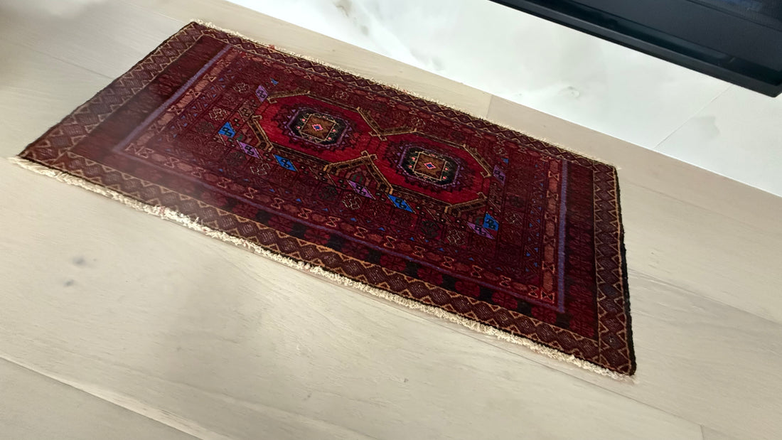 3' x 2’ Foot Authentic Vintage Persian Yumut Hand Knotted Wool Small Rug – BR2530