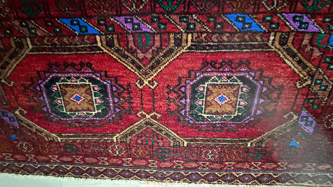 3' x 2’ Foot Authentic Vintage Persian Yumut Hand Knotted Wool Small Rug – BR2530