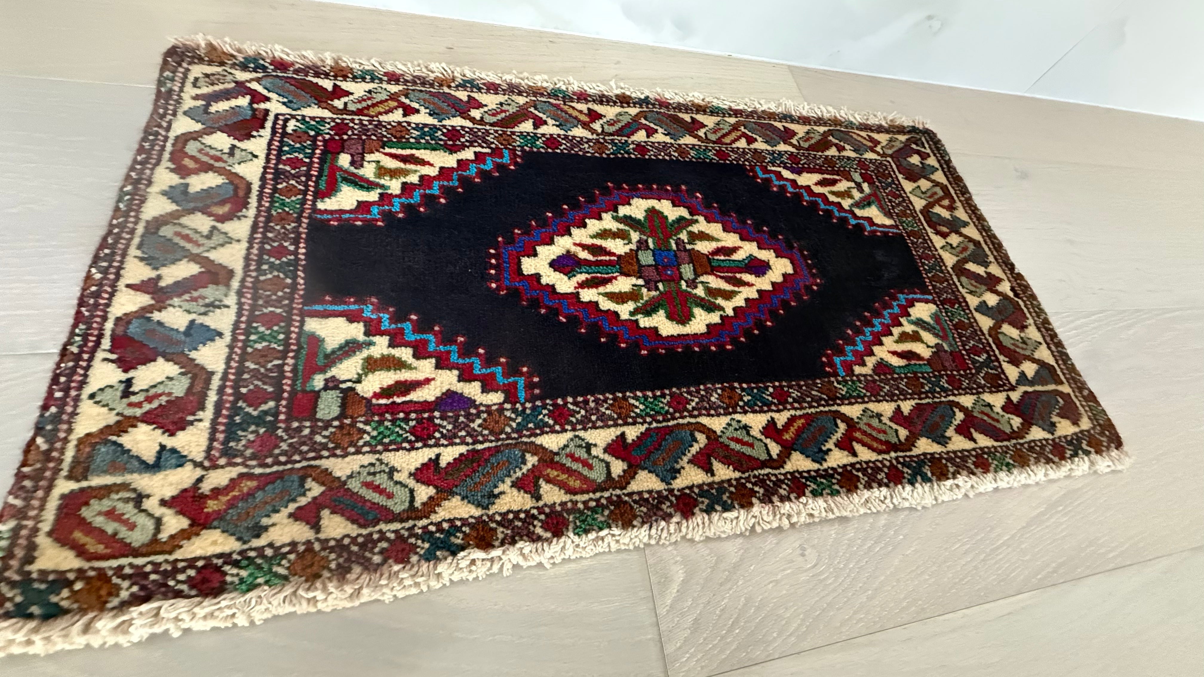 3' x 2’ Foot Authentic Vintage Persian Ashfar Tribal Hand Knotted Wool Small Rug – BR2531