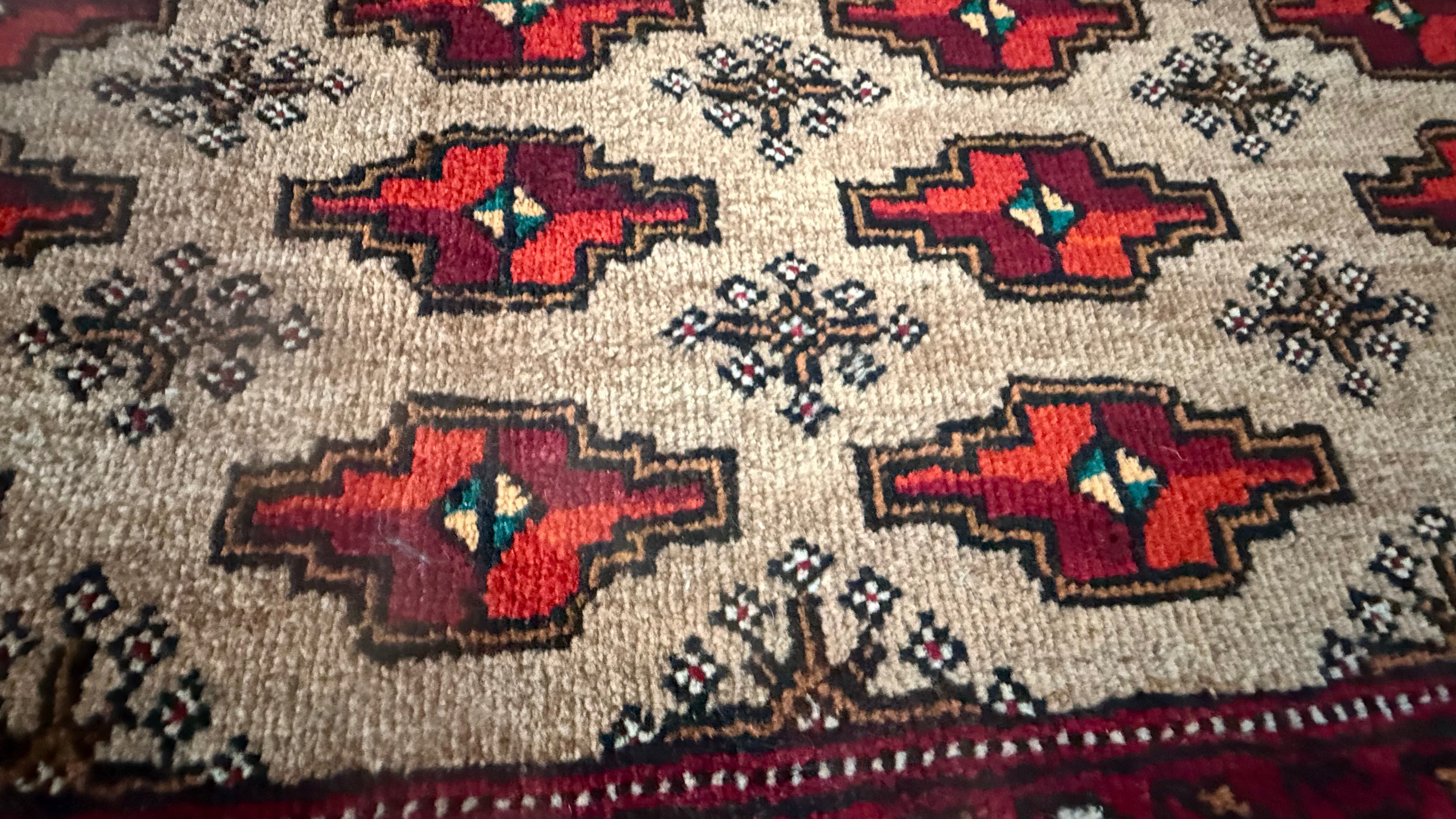 3' x 2’ Foot Authentic Vintage Persian Baluch Hand Knotted Wool Small Rug – BR2533