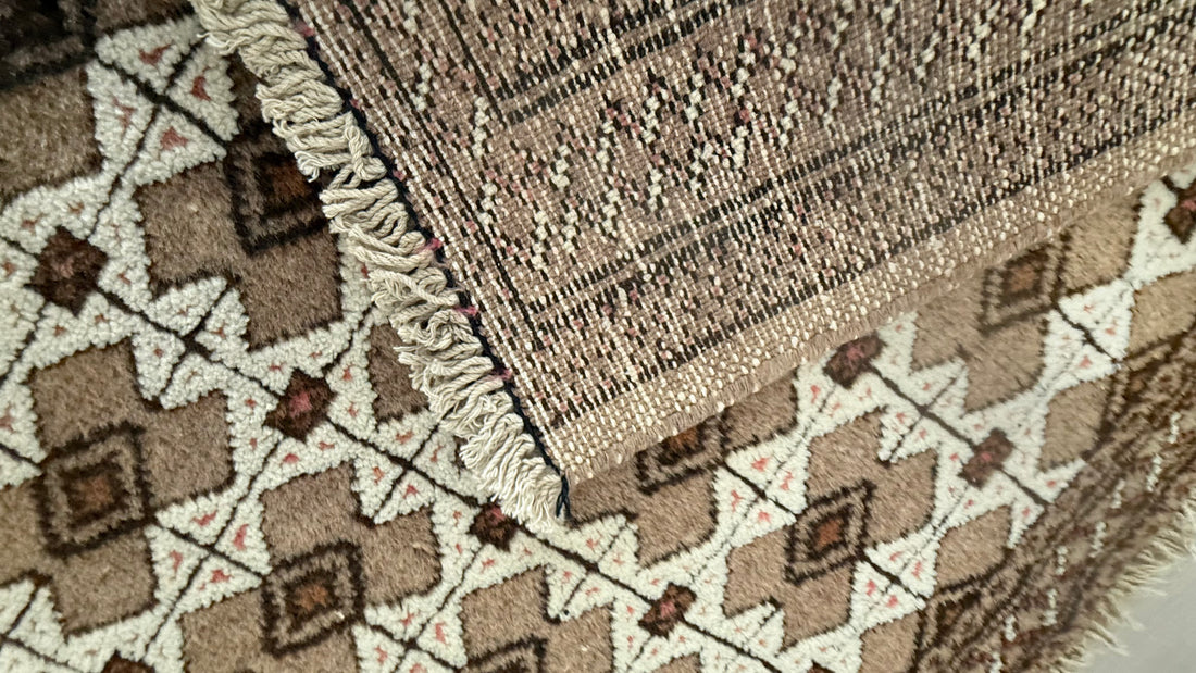 3' x 2’ Foot Authentic Vintage Persian Turkmen Sara Hand Knotted Wool Small Rug – BR2535