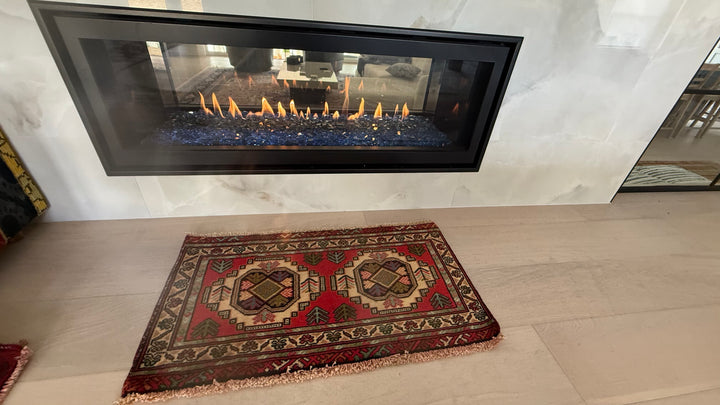 3' x 2’ Foot Authentic Vintage Persian Afshar Hand Knotted Wool Small Rug – BR2536