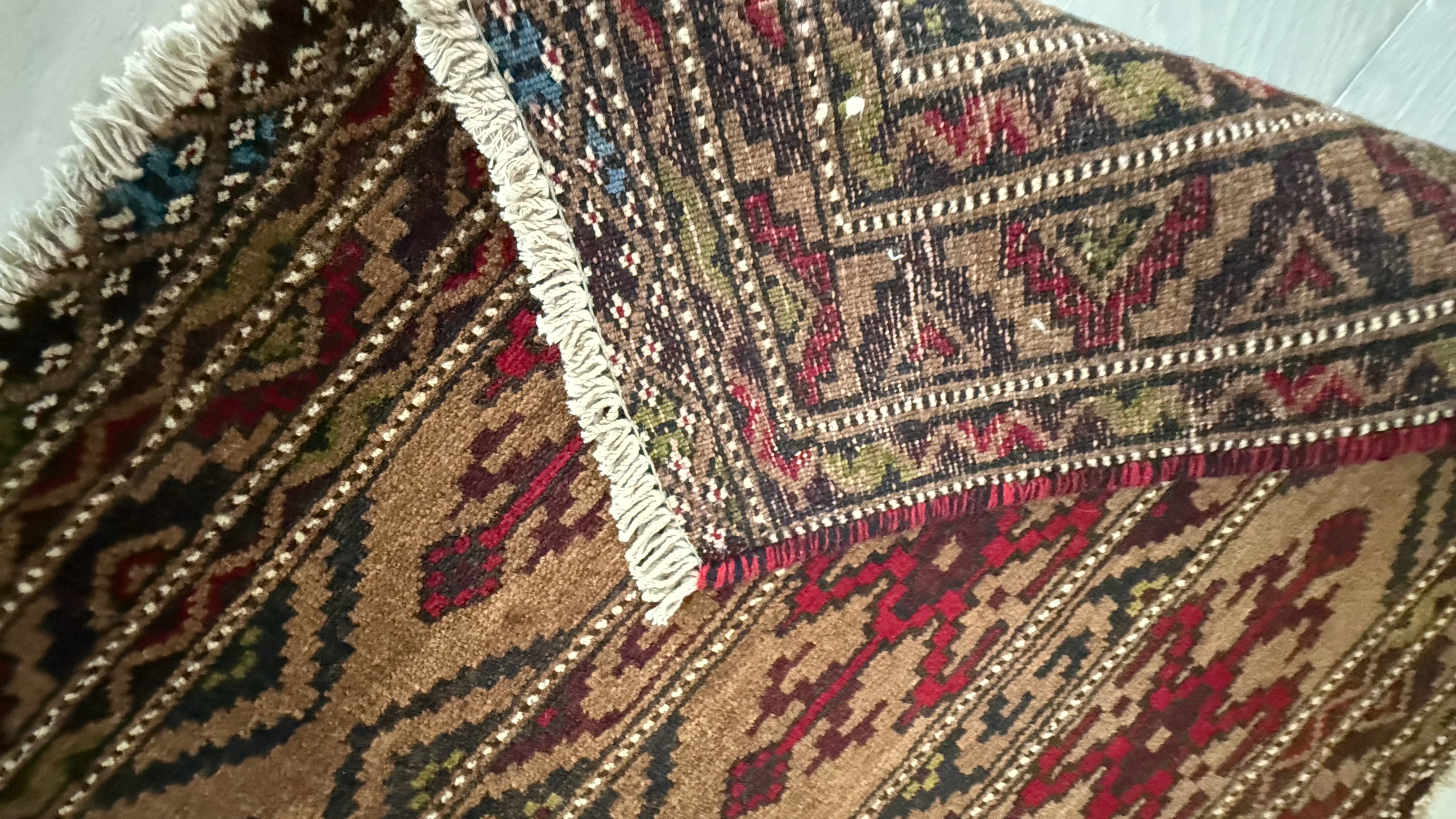 3' x 2’ Foot Authentic Vintage Persian Jambic Baluch Hand Knotted Wool Small Rug – BR2539