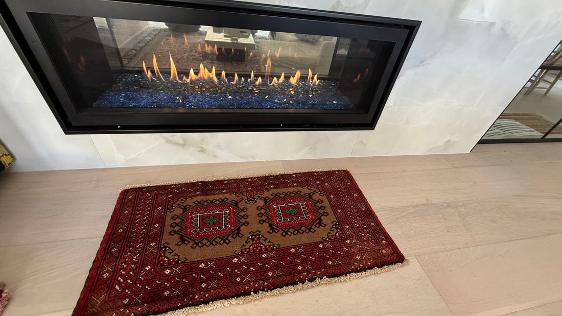 3' x 2’ Foot Authentic Vintage Persian Turkmen Sara Hand Knotted Wool Small Rug – BR2540