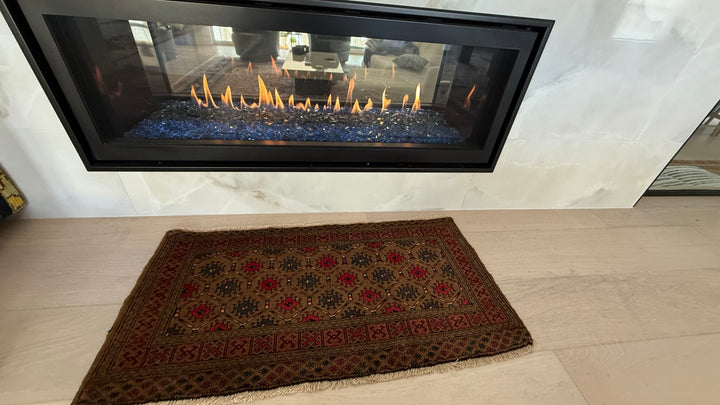 3' x 2’ Foot Authentic Vintage Persian Sistan Baluch Hand Knotted Wool Small Rug – BR2541