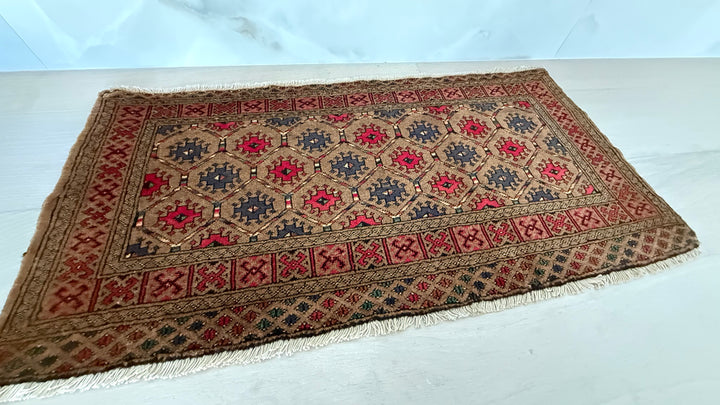 3' x 2’ Foot Authentic Vintage Persian Sistan Baluch Hand Knotted Wool Small Rug – BR2541