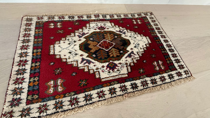 3' x 2’ Foot Authentic Vintage Persian Afshar Tribal Hand Knotted Wool Small Rug – BR2542