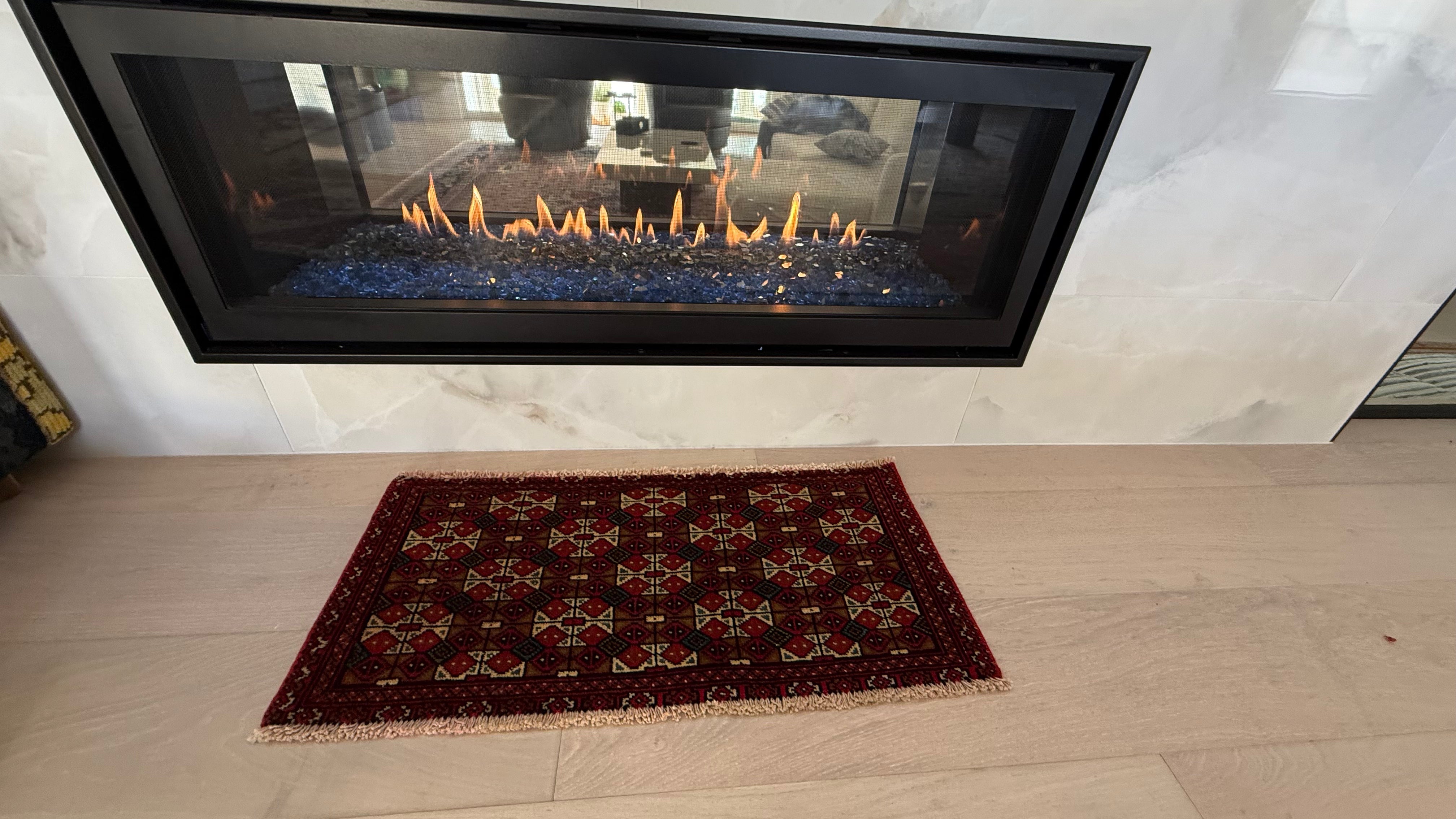 3' x 2’ Foot Authentic Vintage Persian Jambic Baluch Hand Knotted Wool Small Rug – BR2543