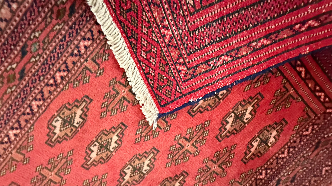 3' x 2’ Foot Authentic Vintage Persian-Style SILK Turkman Sara Hand Knotted Small Rug – BR2544