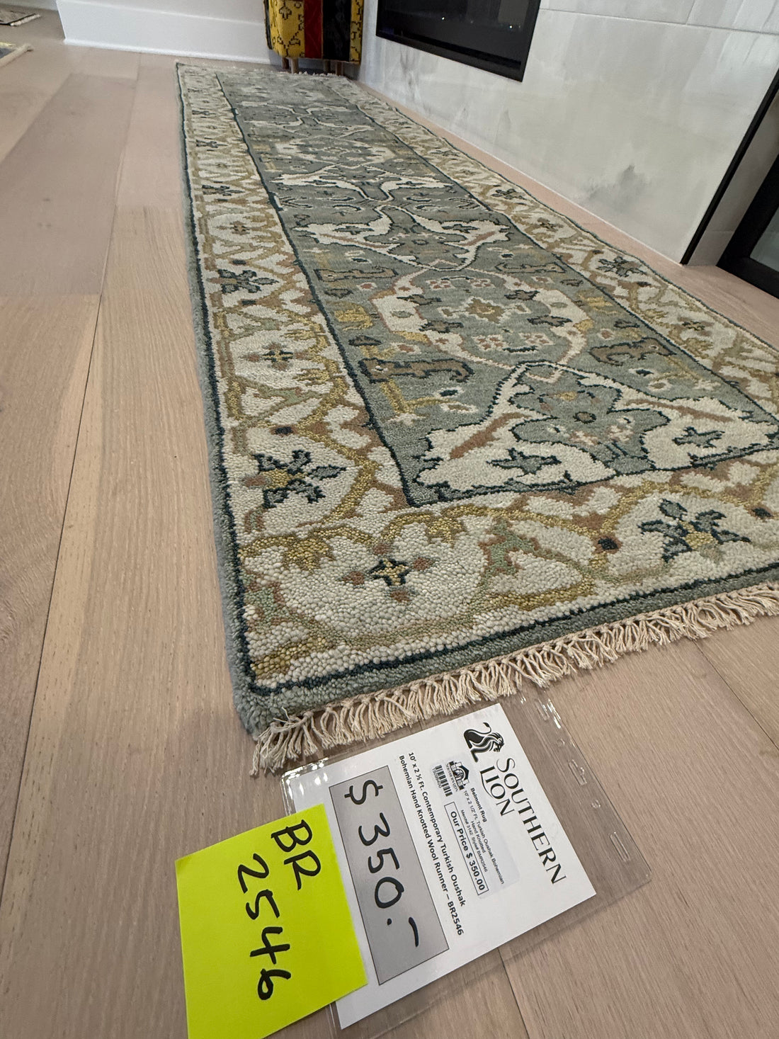 10' x 2 1/2' Ft. Contemporary Turkish Oushak Bohemian Hand Knotted Wool Runner - BR2546