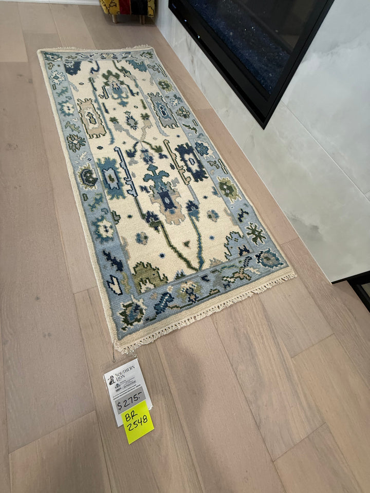 6’ x 2 1⁄2 Ft. Contemporary Turkish Oushak Bohemian Hand Knotted Wool Runner – BR2548