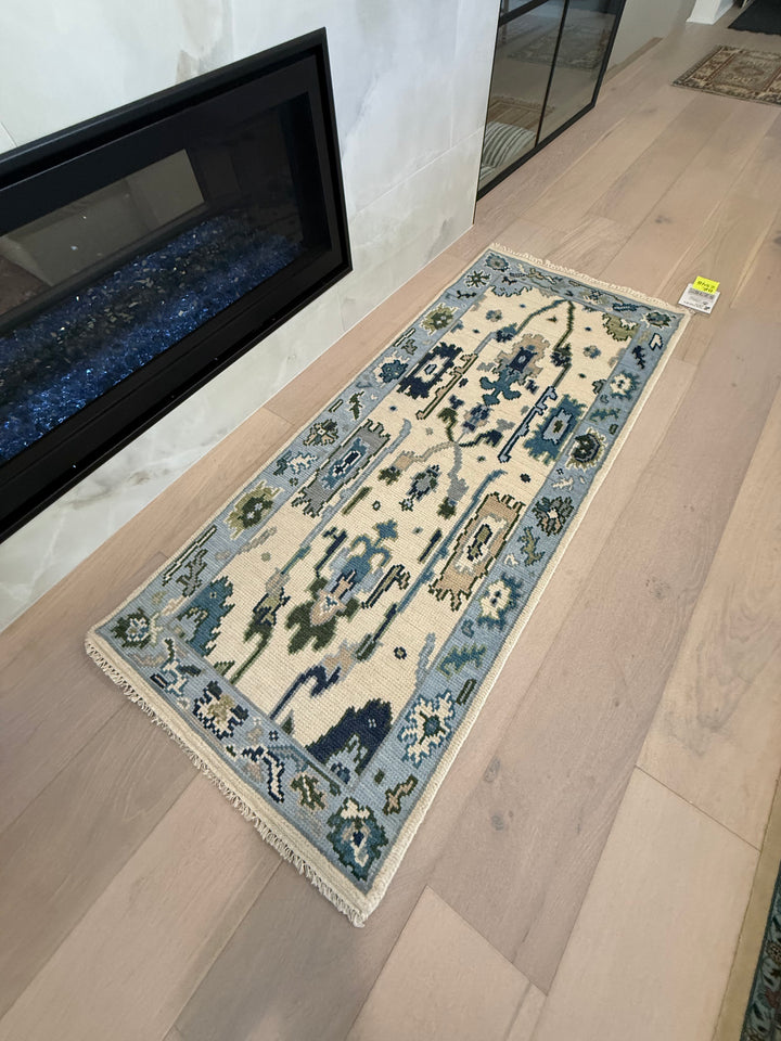 6’ x 2 1⁄2 Ft. Contemporary Turkish Oushak Bohemian Hand Knotted Wool Runner – BR2548