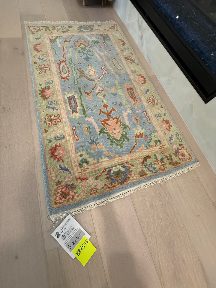 3’ x 5’ Ft. Contemporary Turkish Oushak Bohemian Hand Knotted Wool Rug – BR2545