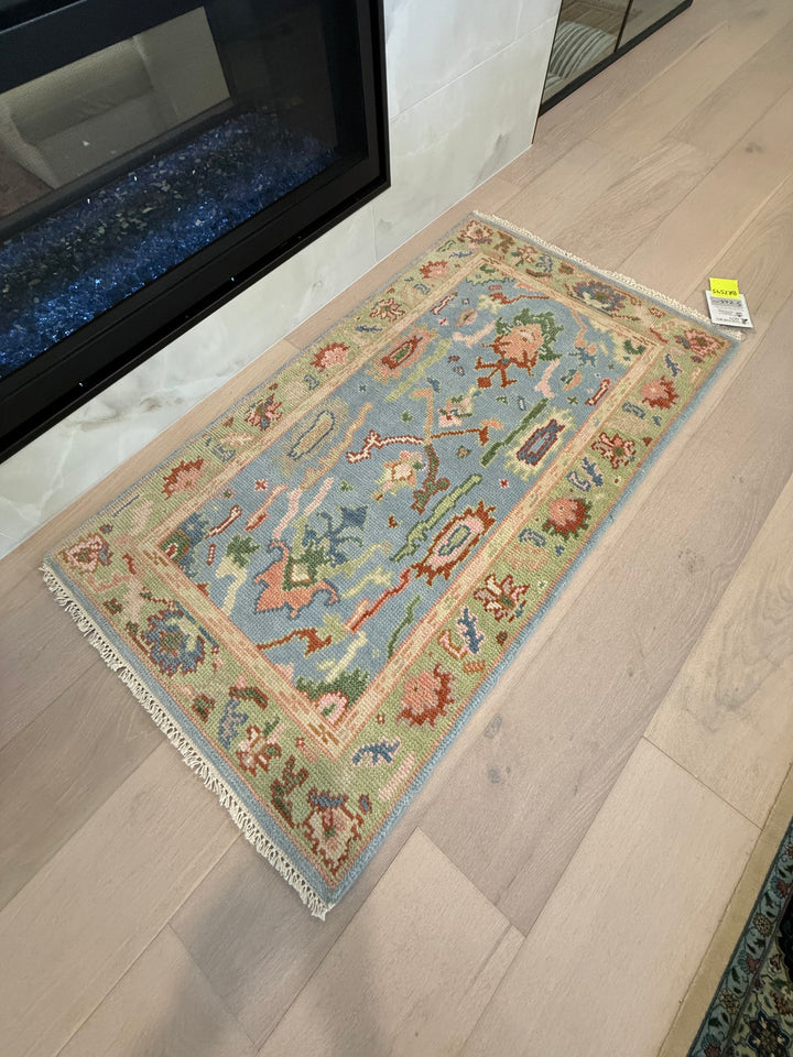 3’ x 5’ Ft. Contemporary Turkish Oushak Bohemian Hand Knotted Wool Rug – BR2545