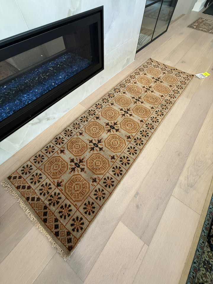 8’ x 2 ½ Ft. Contemporary Turkish Oushak Bohemian Hand Knotted Wool Runner – BR2547