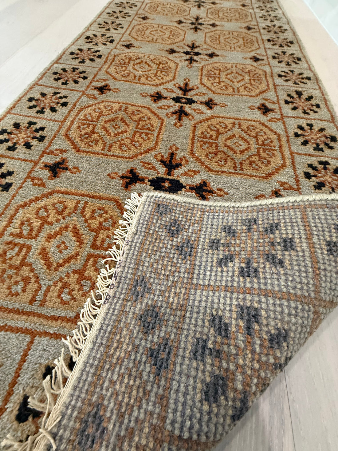 8’ x 2 ½ Ft. Contemporary Turkish Oushak Bohemian Hand Knotted Wool Runner – BR2547