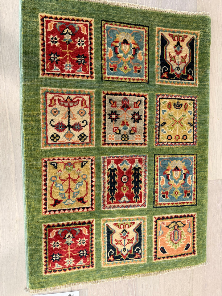 2’ x 3’ Ft. Contemporary Imported Caucasian Kazak Hand Knotted Wool Area Rug – BR2554