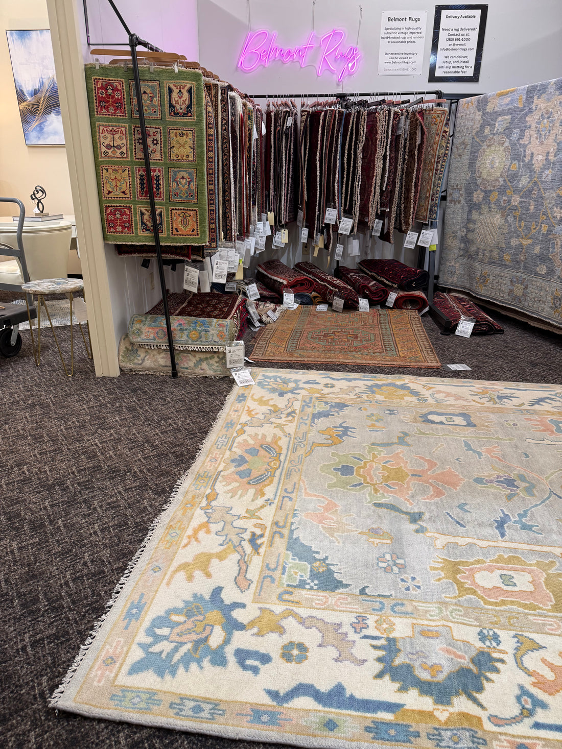 8' x 10' Ft. Turkish Bohemian Oushak Contemporary Hand Knotted Wool Rug - BR2558