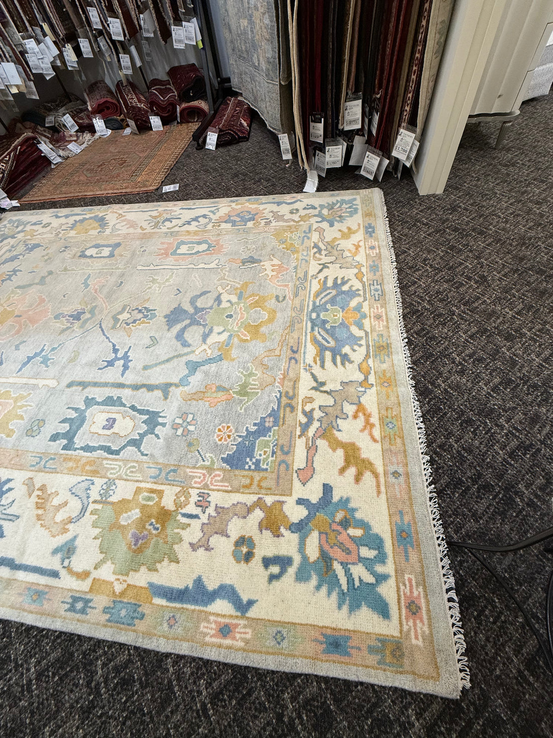 8' x 10' Ft. Turkish Bohemian Oushak Contemporary Hand Knotted Wool Rug - BR2558