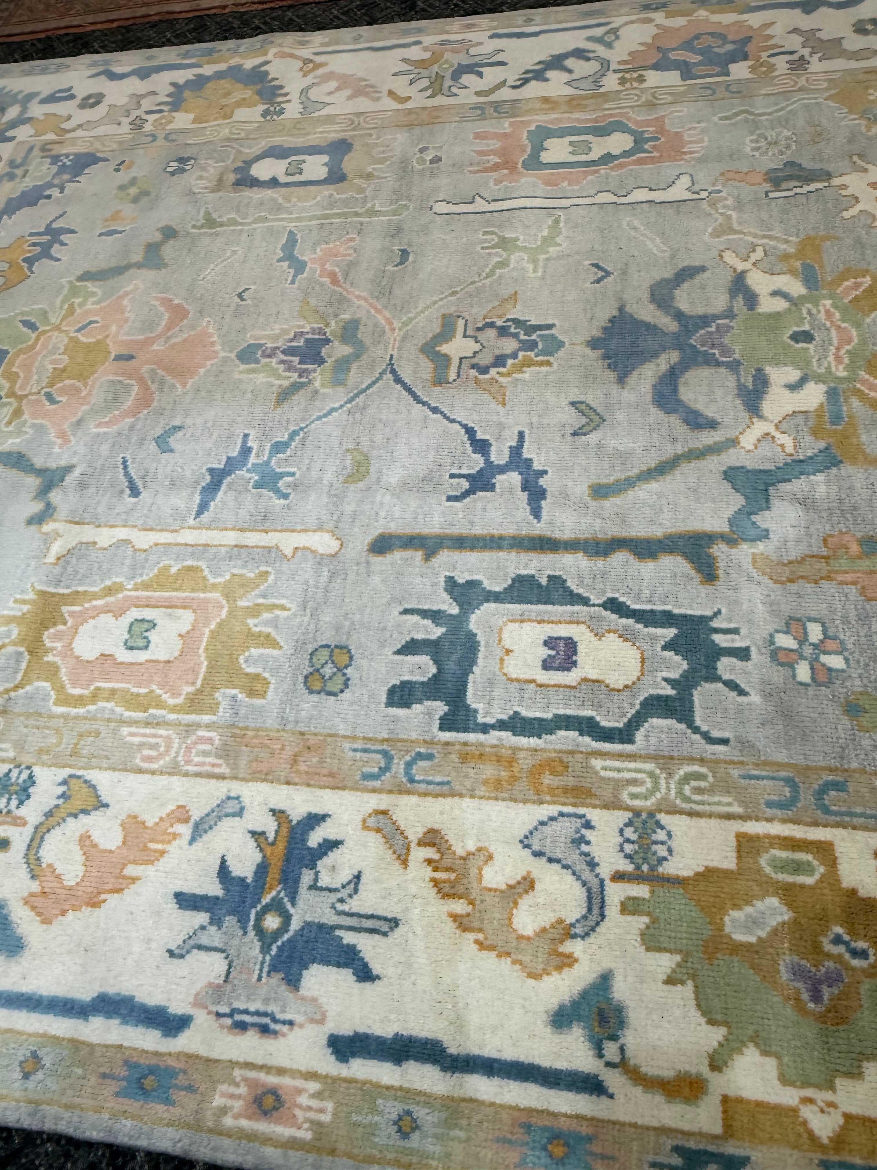 8' x 10' Ft. Turkish Bohemian Oushak Contemporary Hand Knotted Wool Rug - BR2558