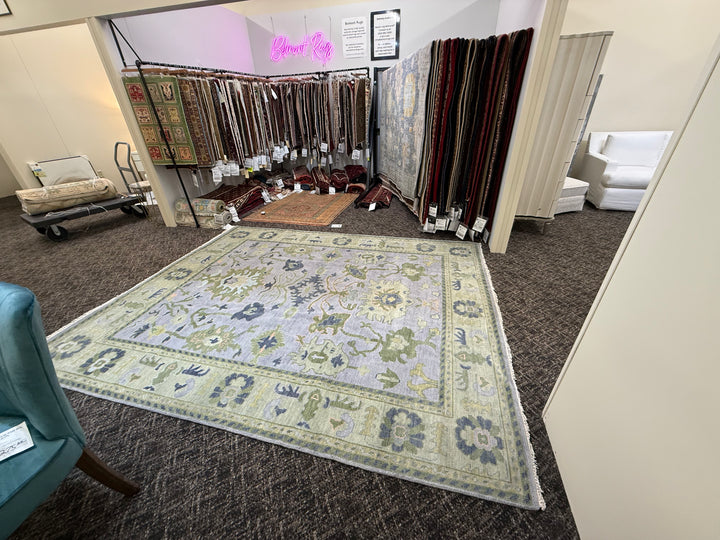 8' x 10' Ft. Turkish Bohemian Oushak Contemporary Hand Knotted Wool Rug - BR2559