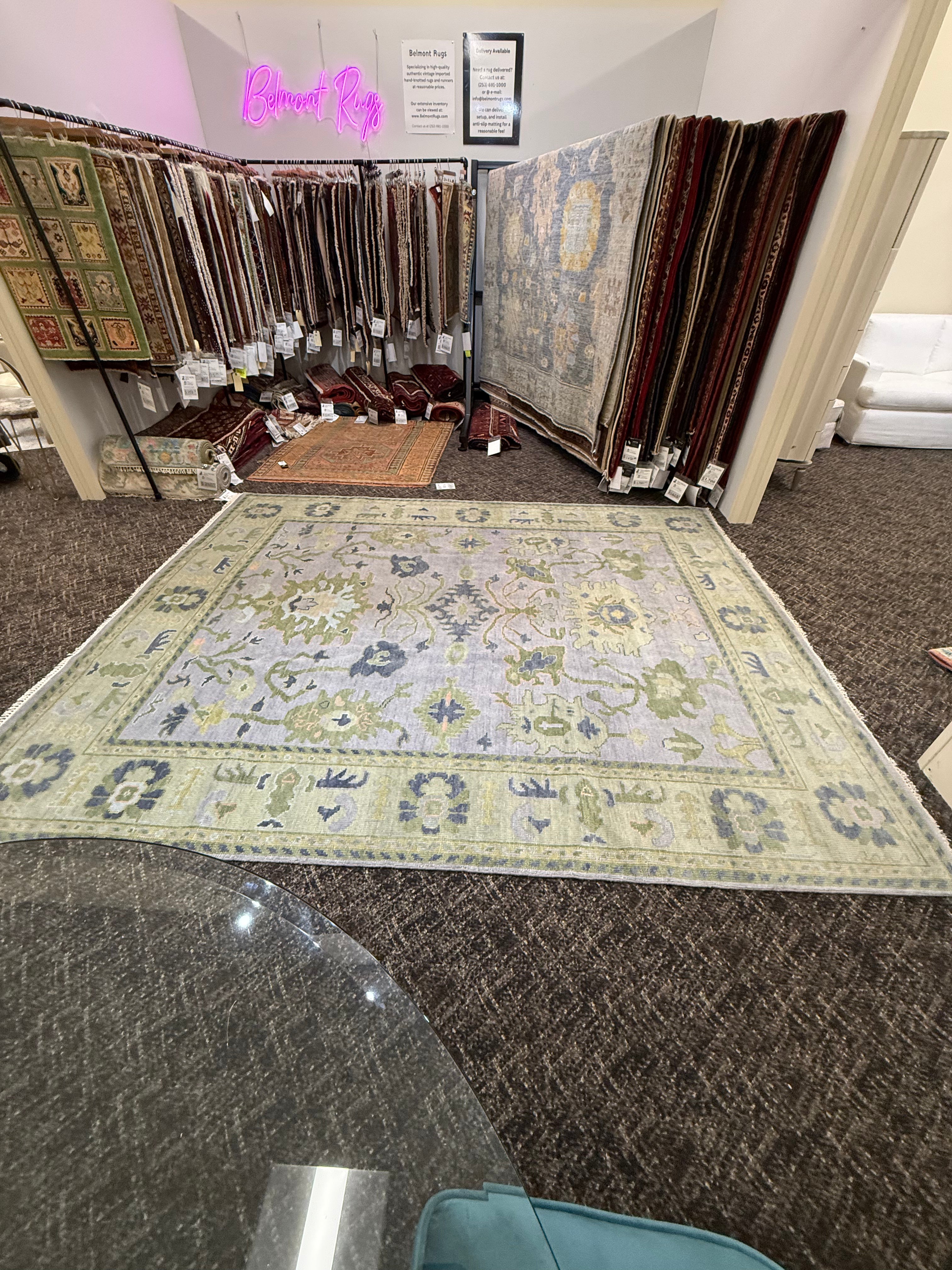 8' x 10' Ft. Turkish Bohemian Oushak Contemporary Hand Knotted Wool Rug - BR2559