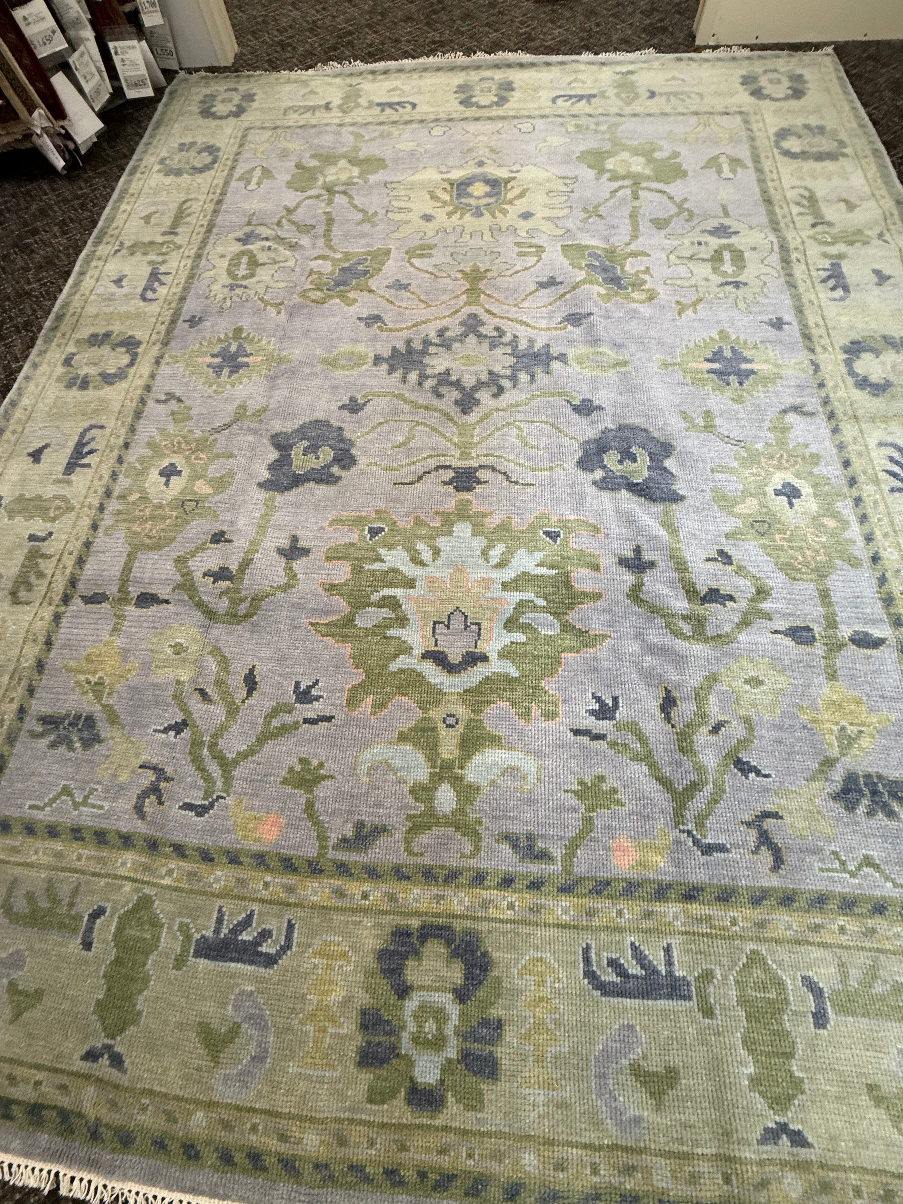 8' x 10' Ft. Turkish Bohemian Oushak Contemporary Hand Knotted Wool Rug - BR2559