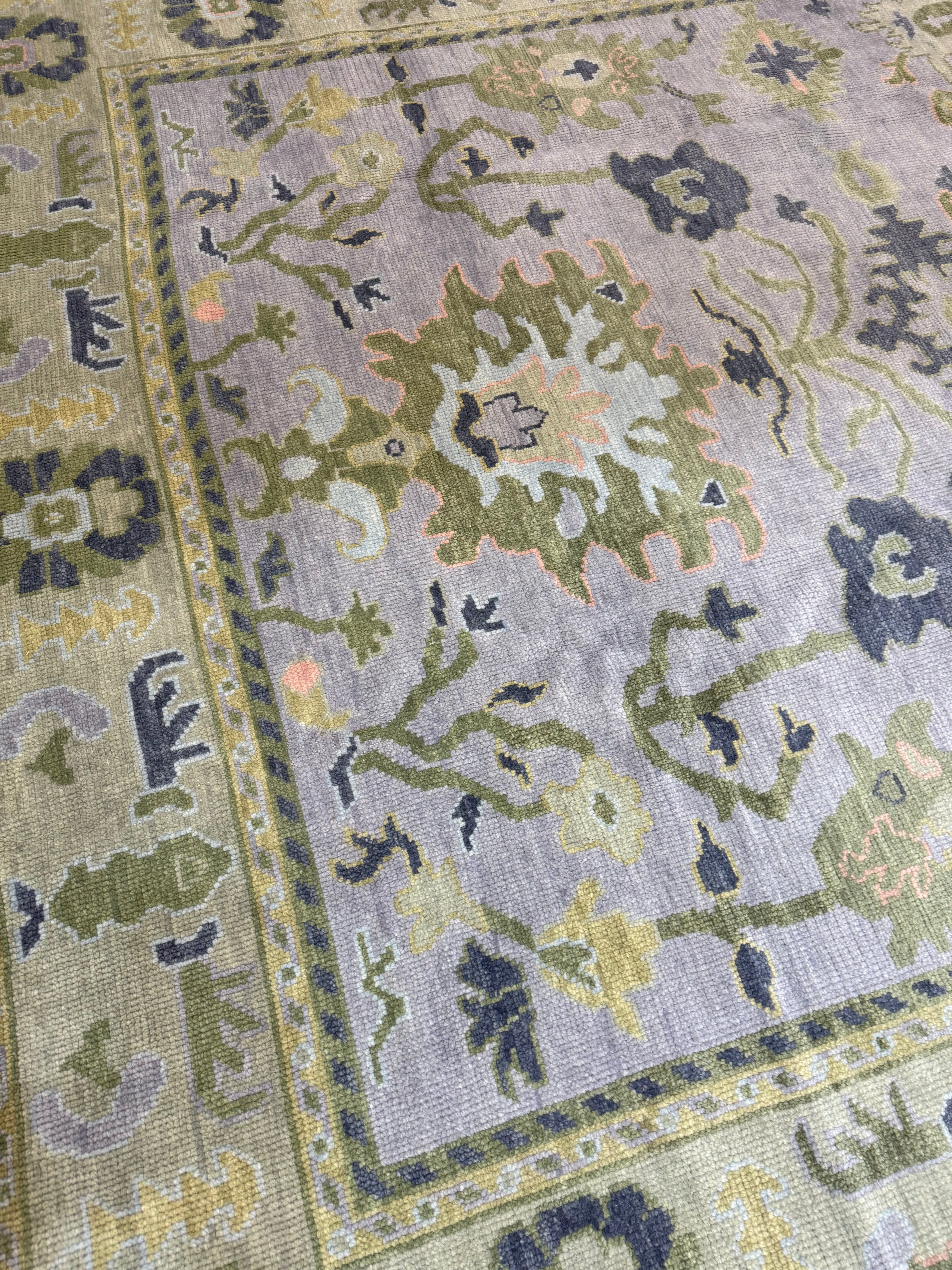8' x 10' Ft. Turkish Bohemian Oushak Contemporary Hand Knotted Wool Rug - BR2559