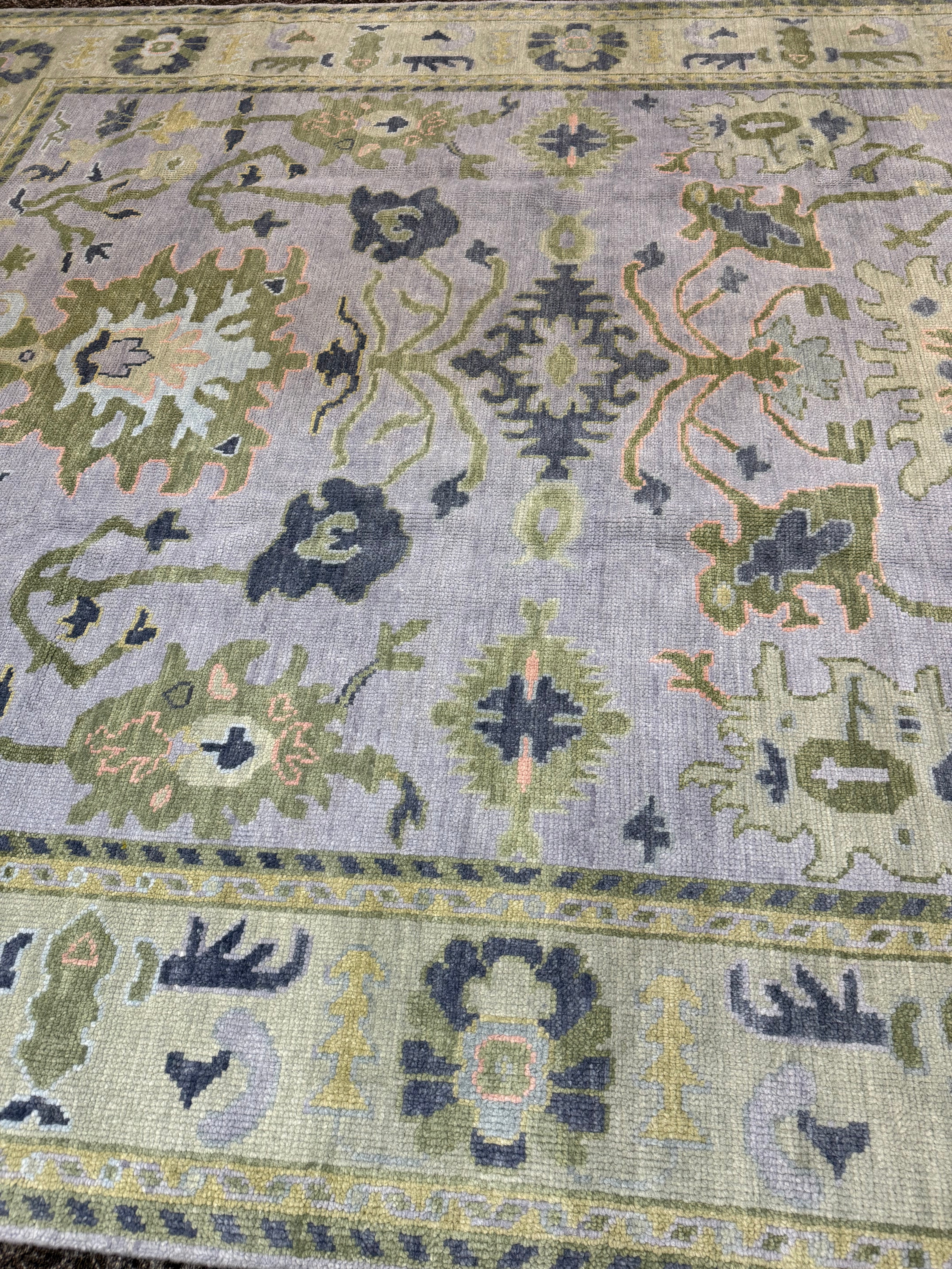 8' x 10' Ft. Turkish Bohemian Oushak Contemporary Hand Knotted Wool Rug - BR2559