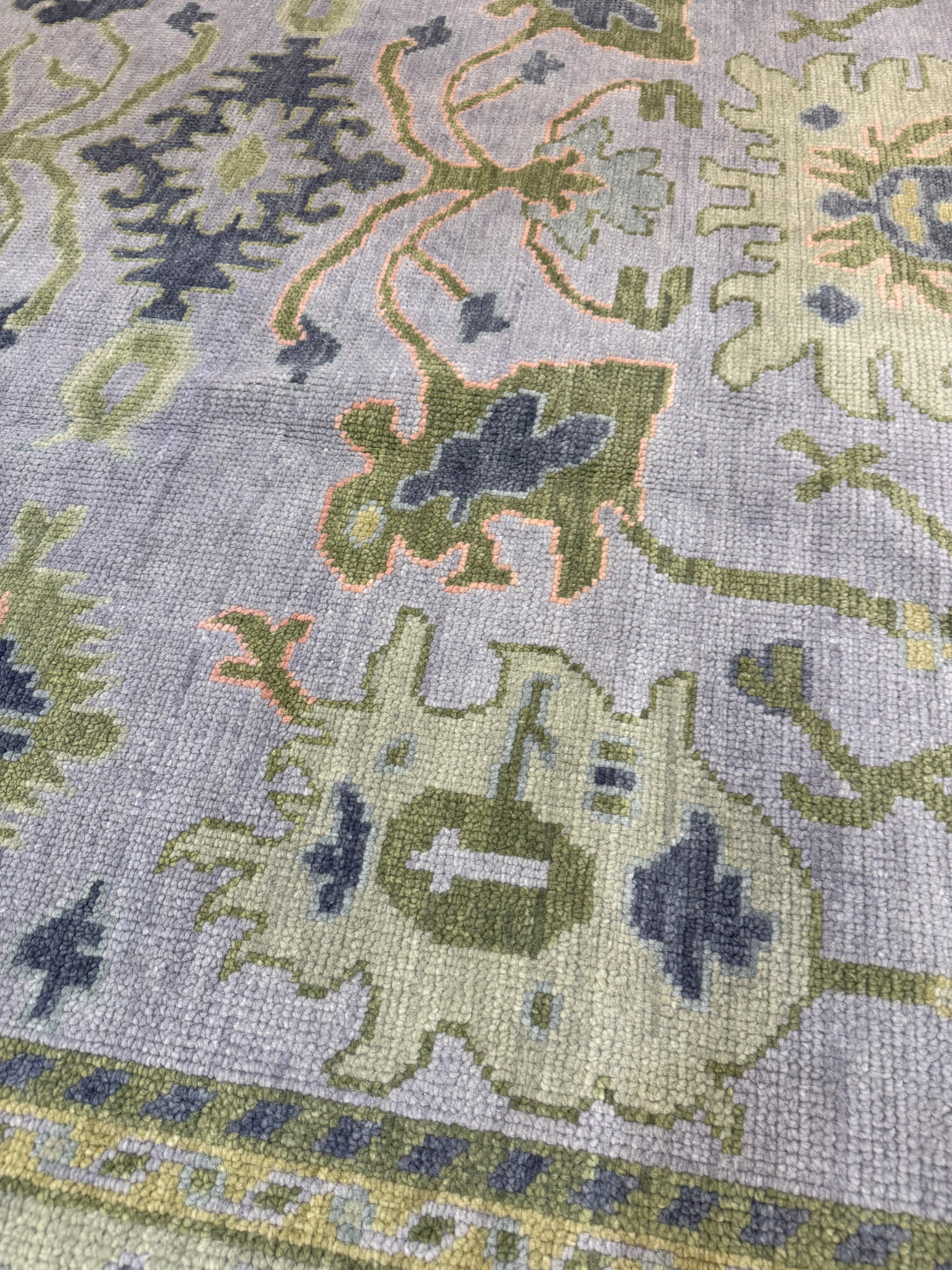 8' x 10' Ft. Turkish Bohemian Oushak Contemporary Hand Knotted Wool Rug - BR2559