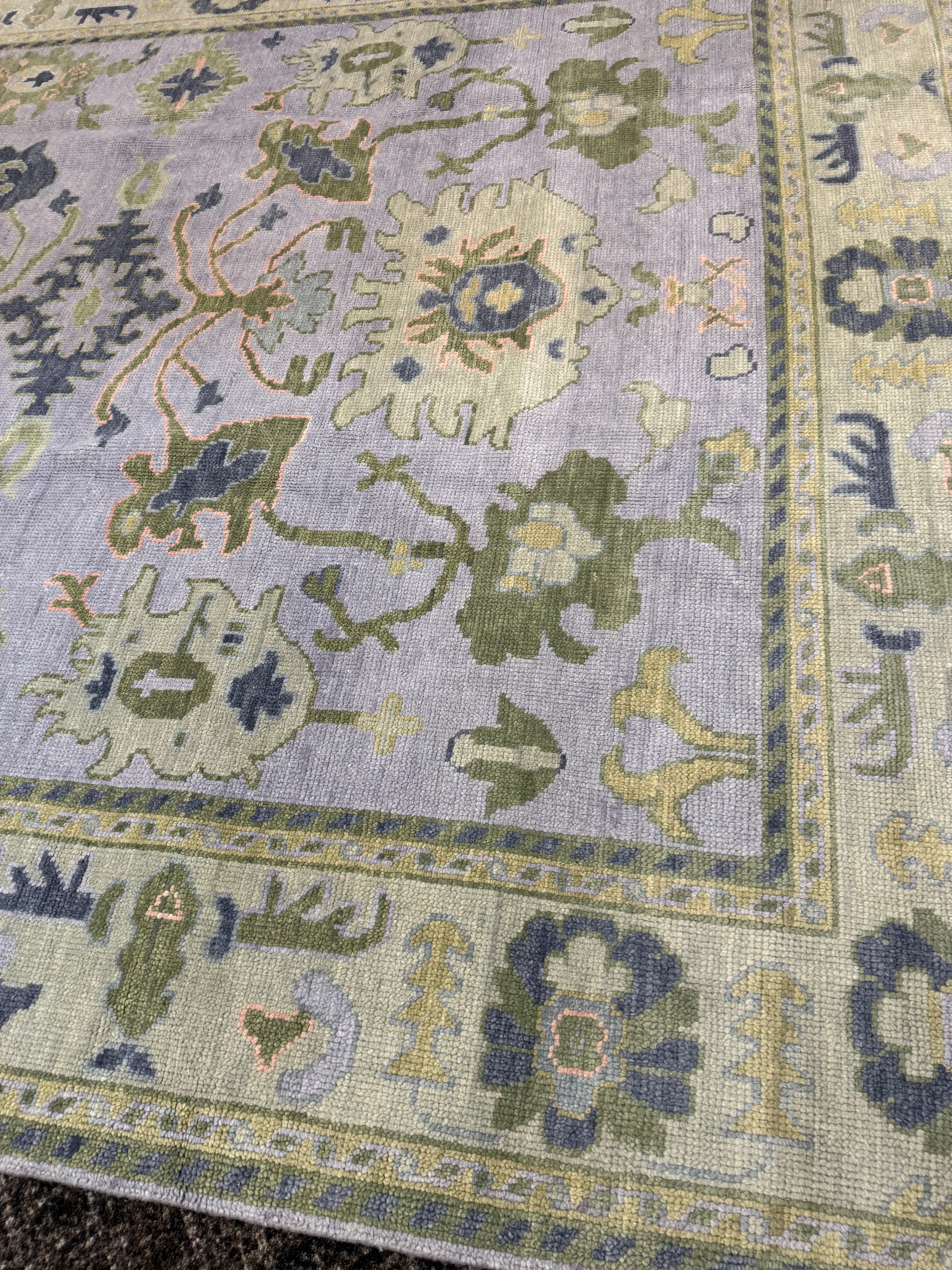 8' x 10' Ft. Turkish Bohemian Oushak Contemporary Hand Knotted Wool Rug - BR2559