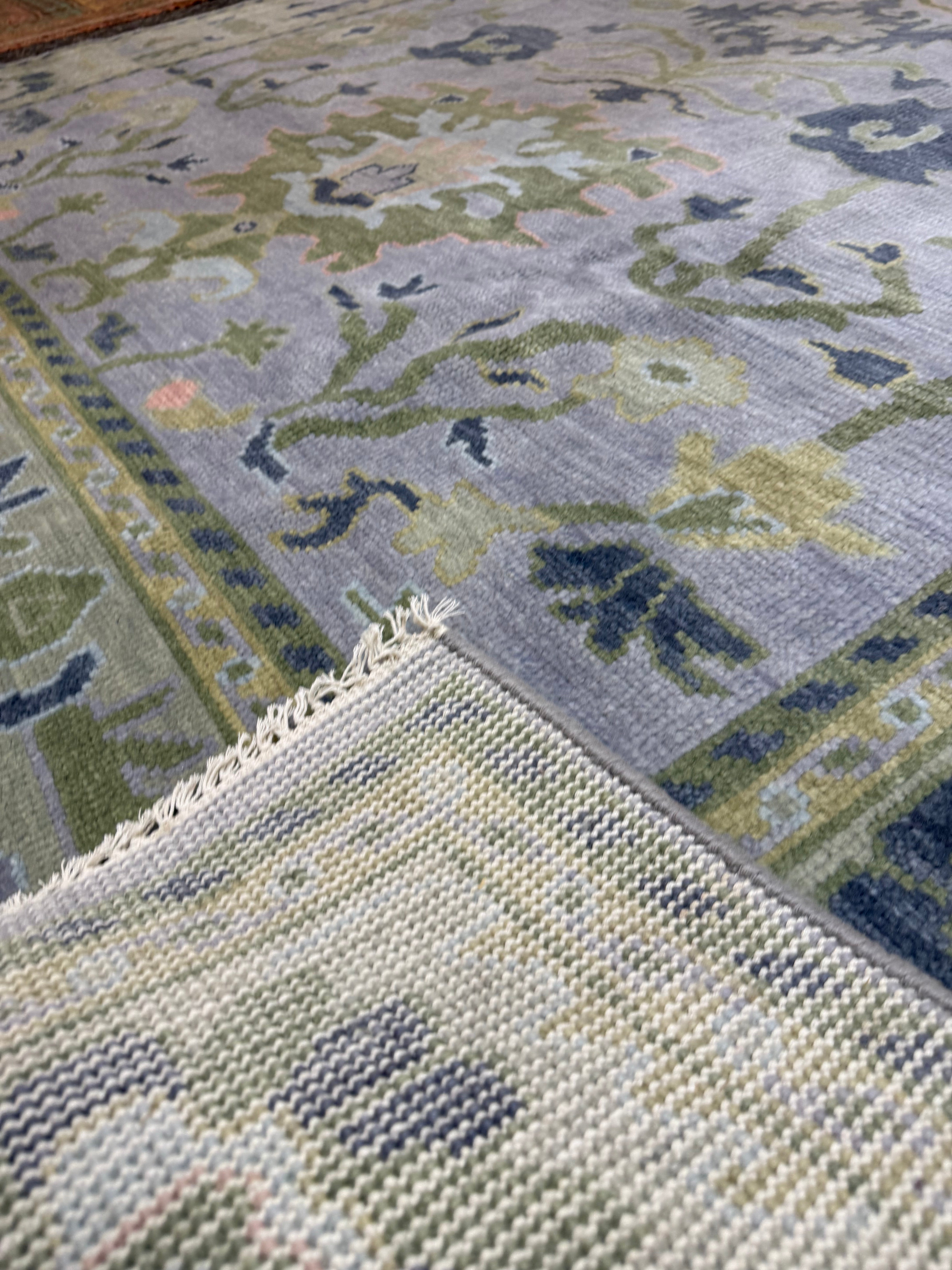 8' x 10' Ft. Turkish Bohemian Oushak Contemporary Hand Knotted Wool Rug - BR2559